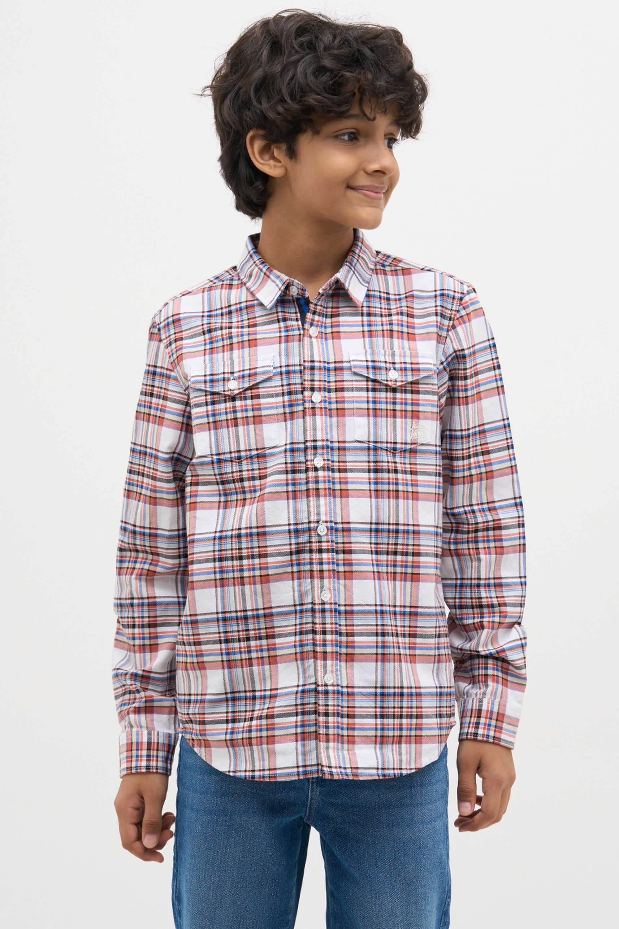 Checks-Collared-Cotton-Boy-s-Casual-Wear-Shirt