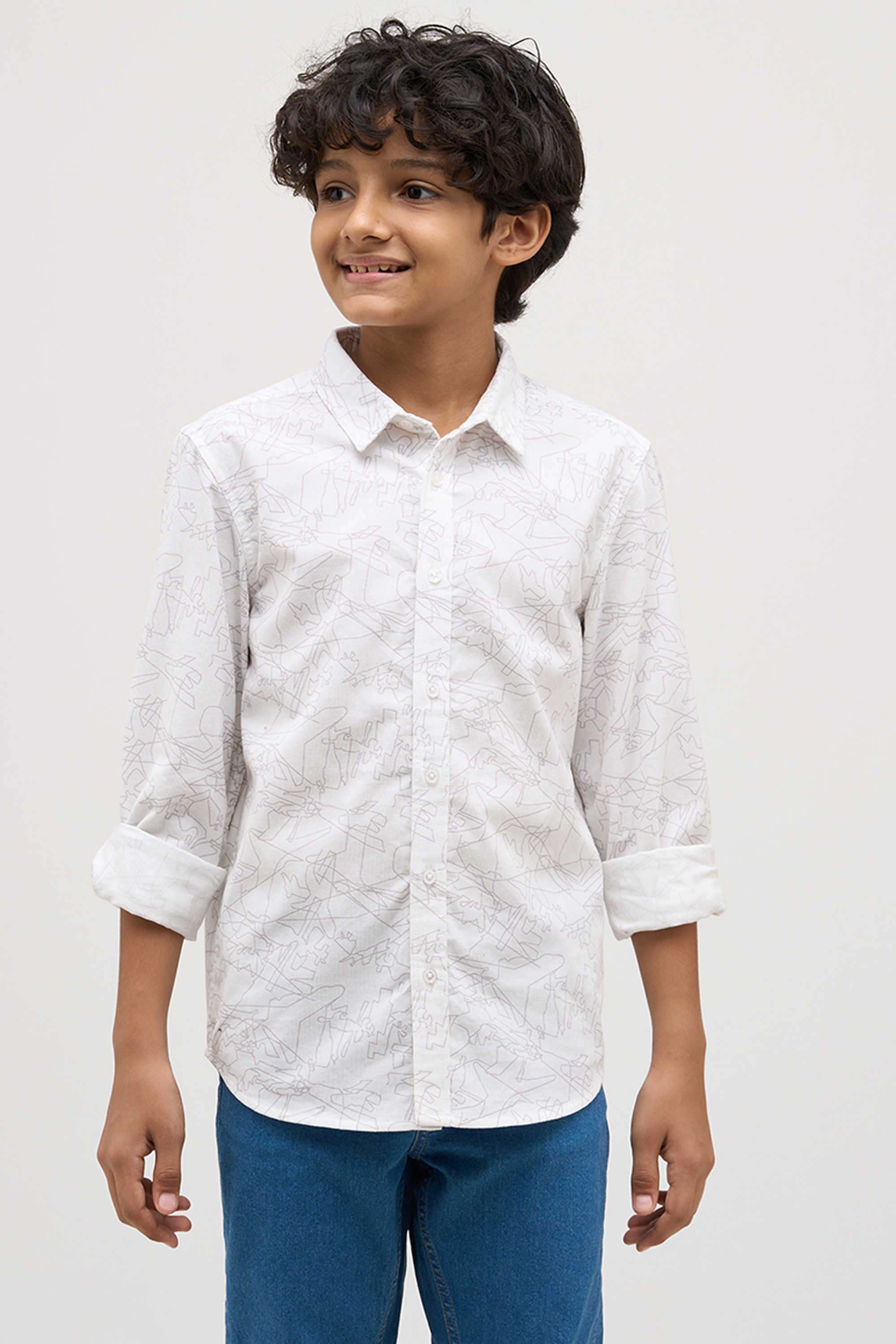 Textured-Collared-Cotton-Boy-s-Casual-Wear-Shirt