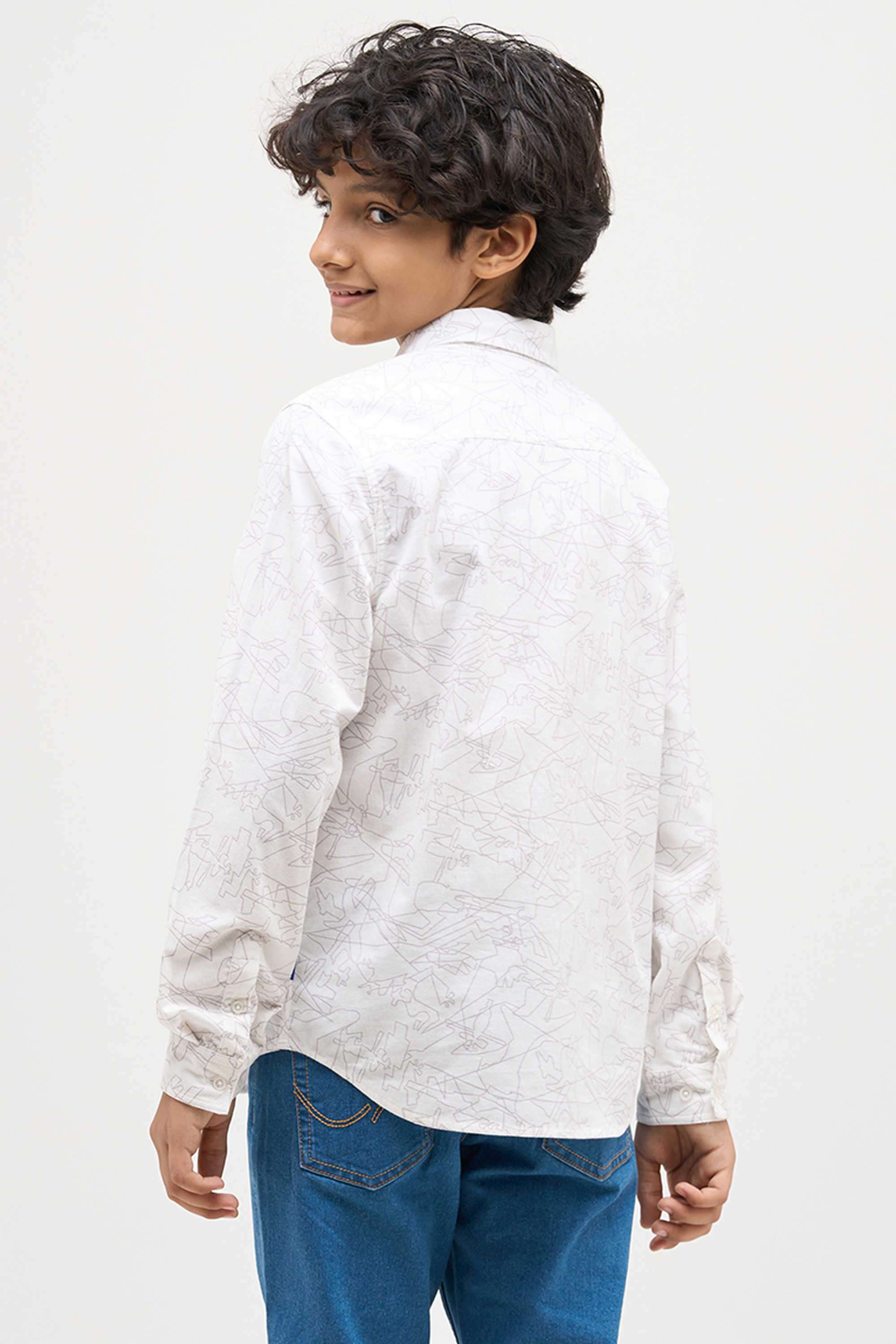 Textured-Collared-Cotton-Boy-s-Casual-Wear-Shirt