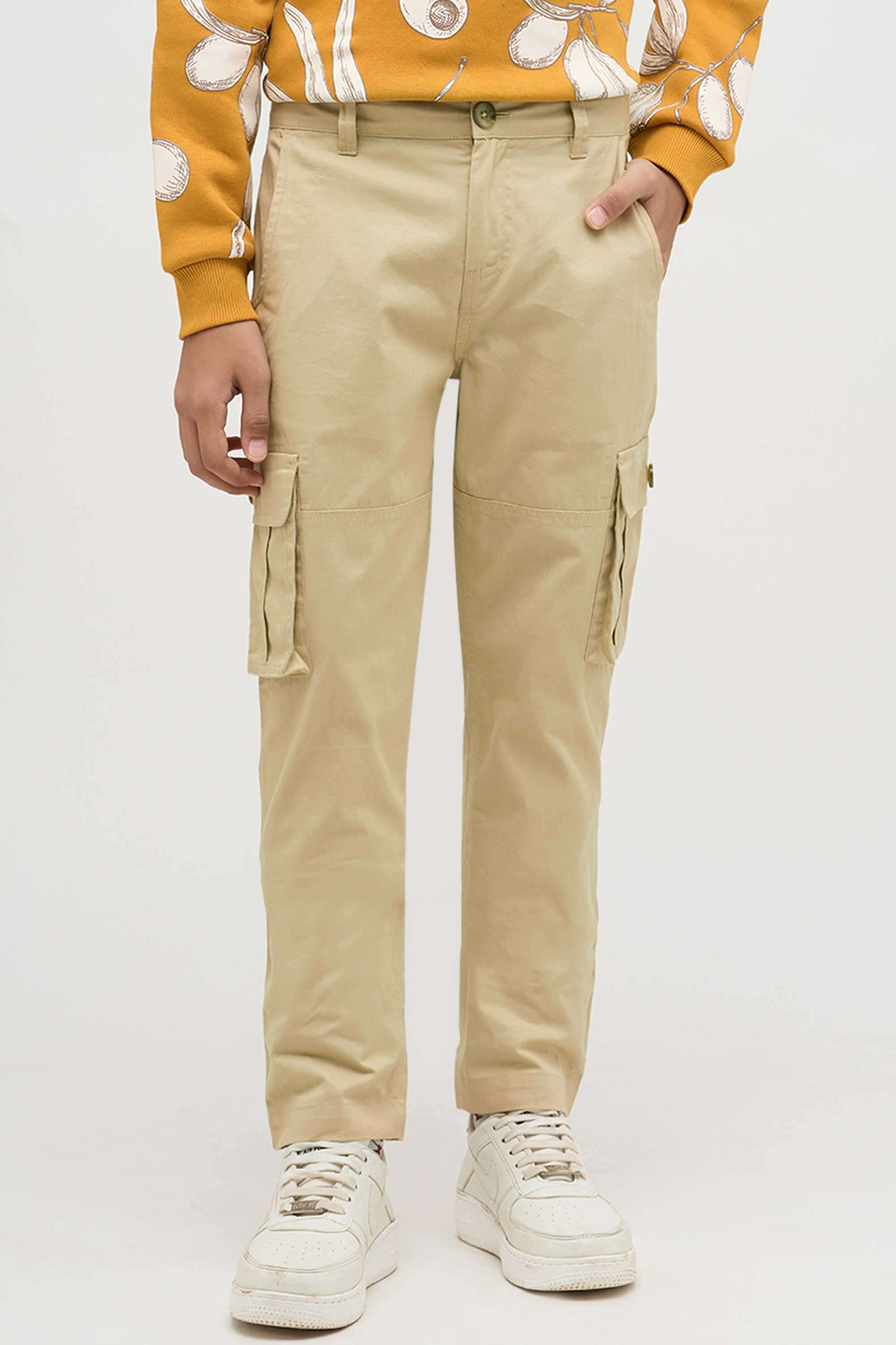 Solid-Straight-Fit-Cotton-Boy-s-Casual-Wear-Pants