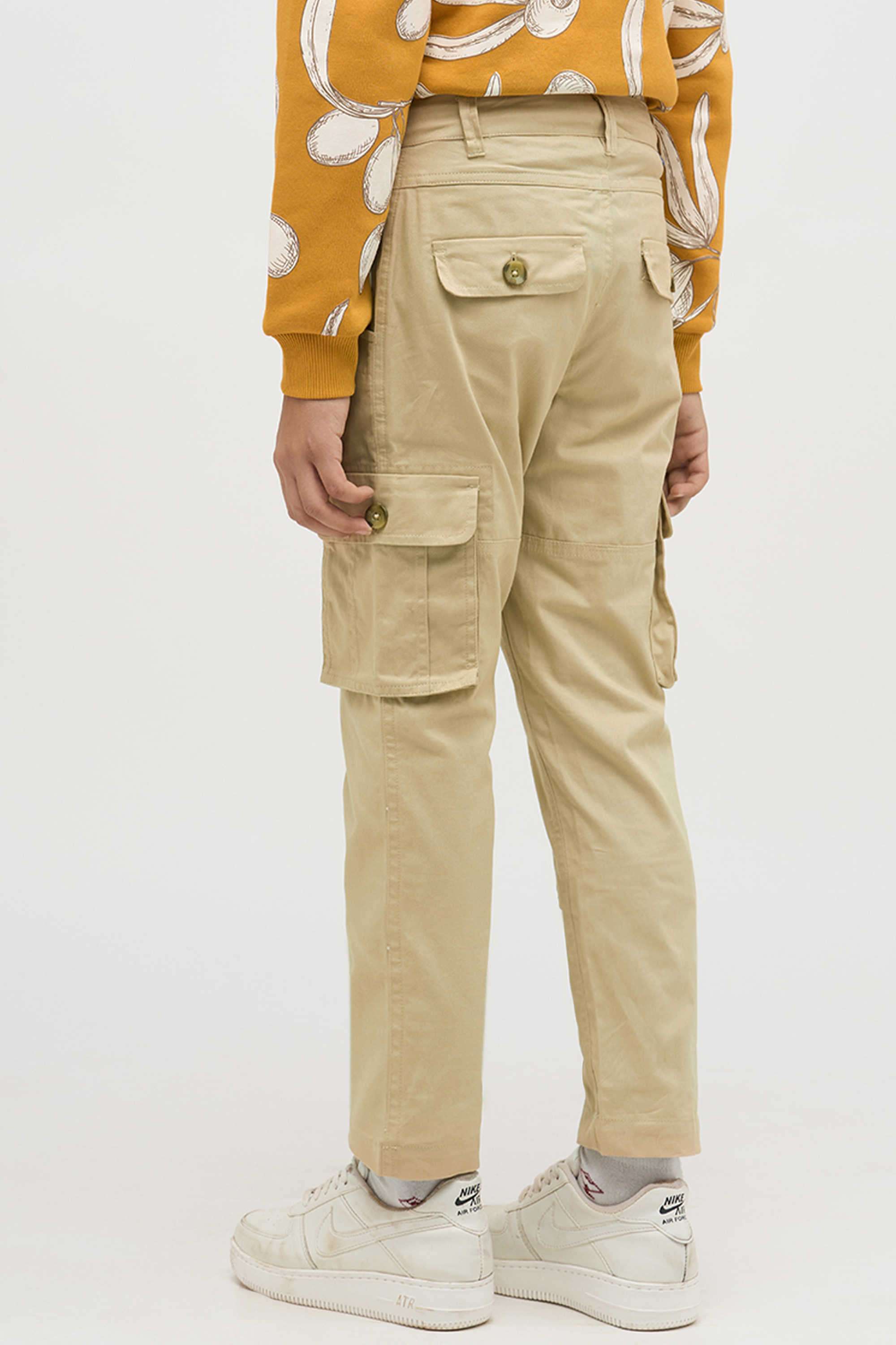 Solid-Straight-Fit-Cotton-Boy-s-Casual-Wear-Pants