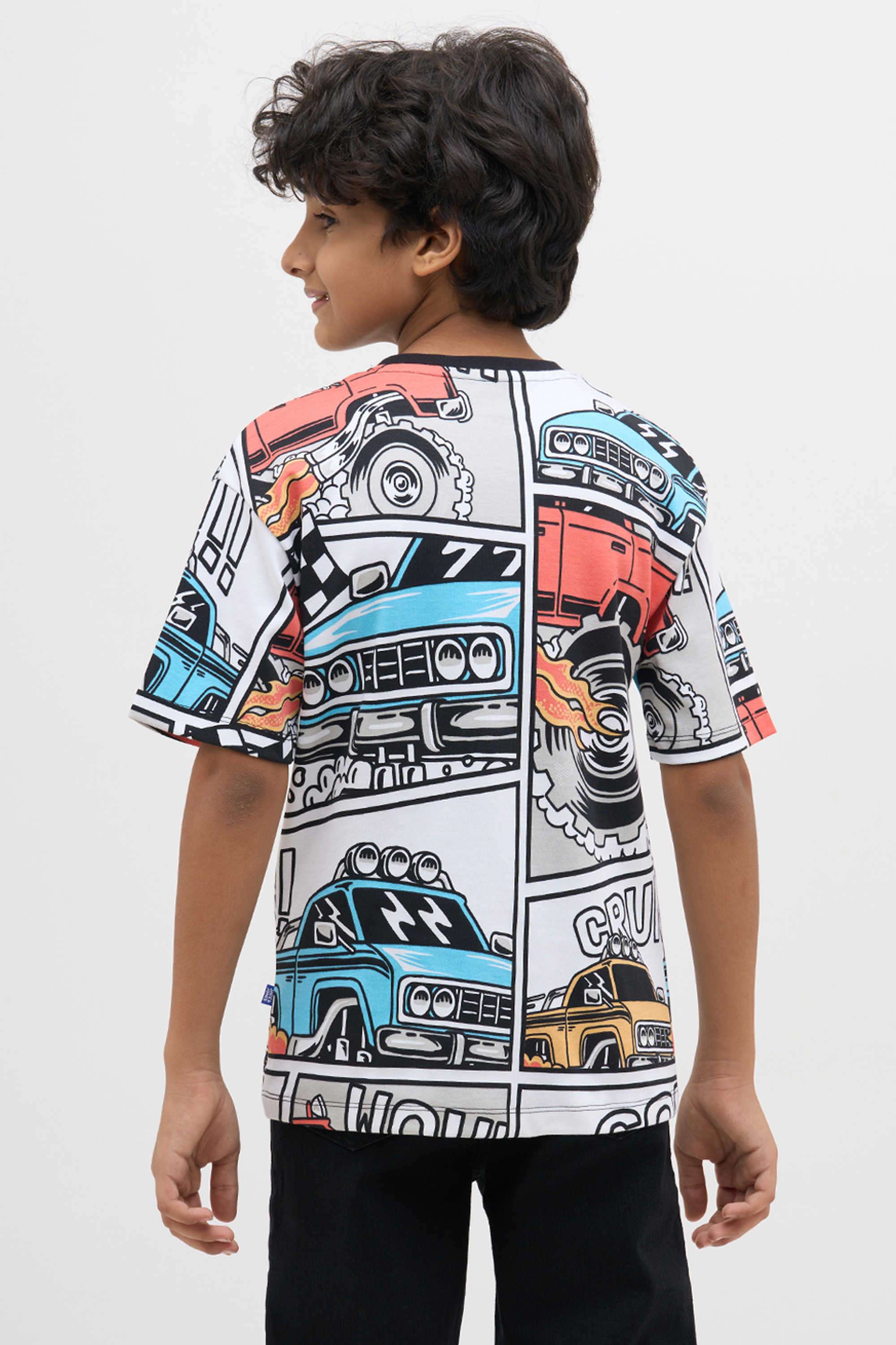 Textured-Cotton-Round-Neck-Boys-T-Shirt