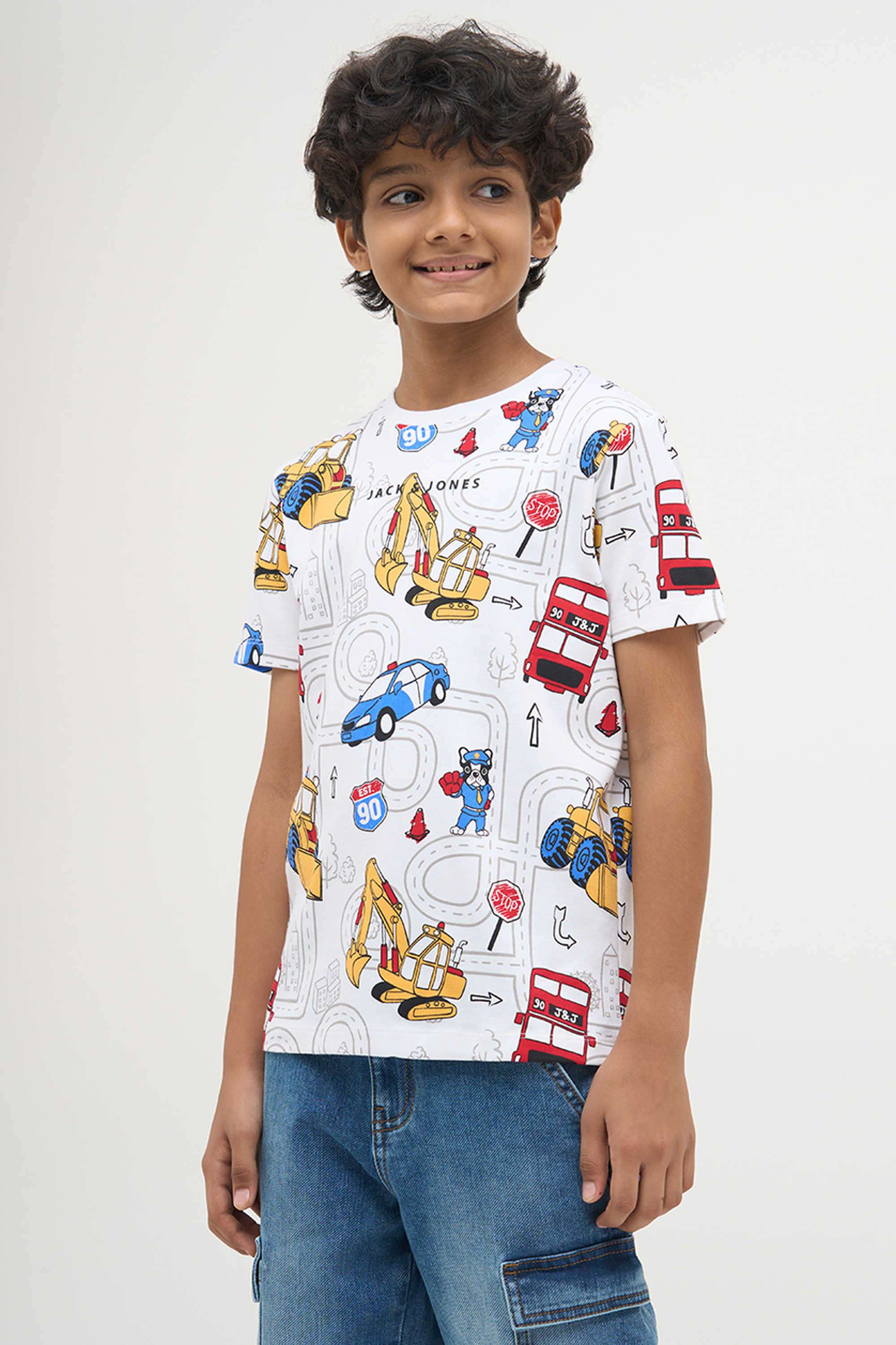 Textured-Cotton-Round-Neck-Boys-T-Shirt