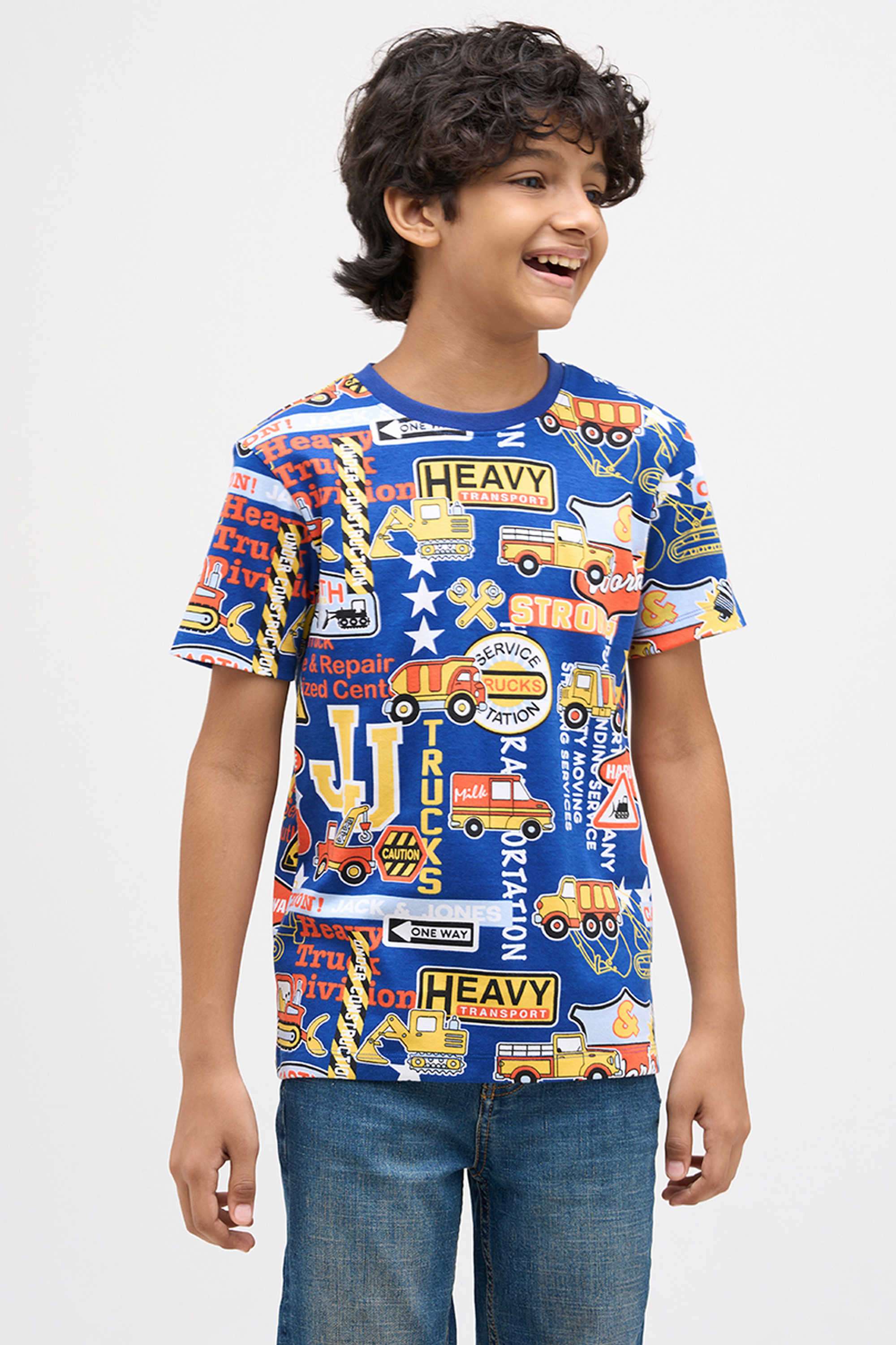 Textured-Cotton-Round-Neck-Boys-T-Shirt