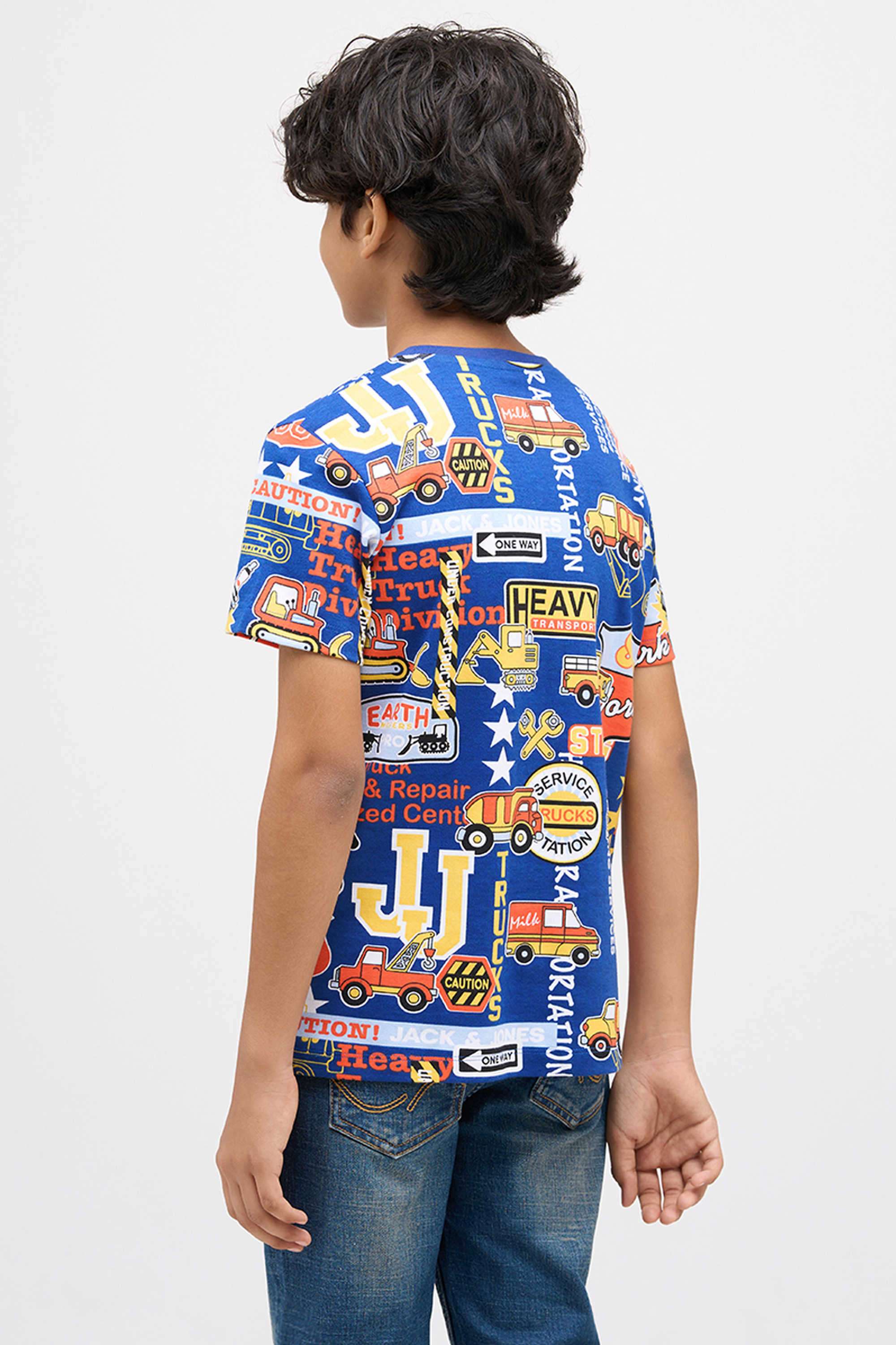 Textured-Cotton-Round-Neck-Boys-T-Shirt