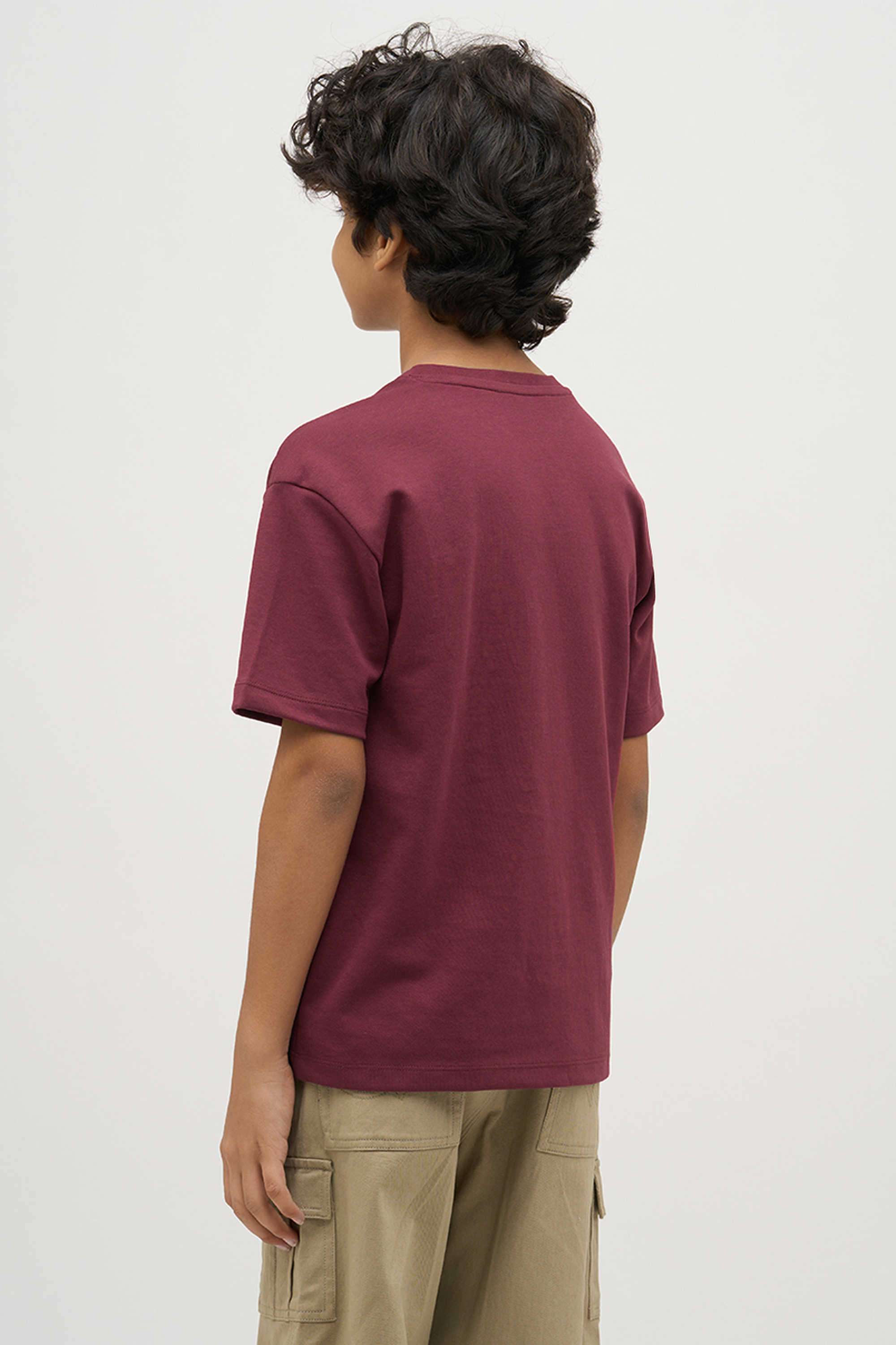 Solid-Cotton-Round-Neck-Boys-T-Shirt
