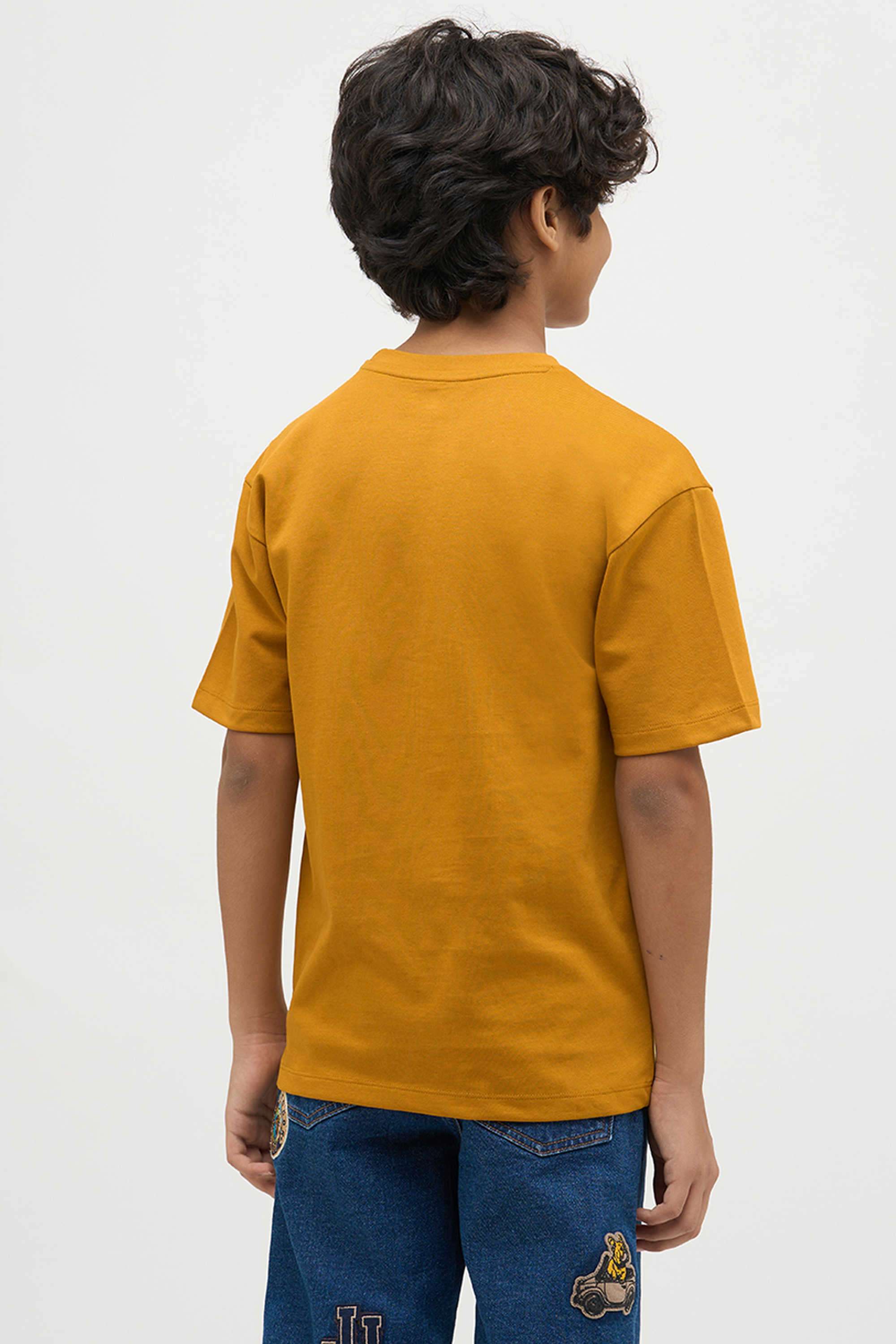 Solid-Cotton-Round-Neck-Boys-T-Shirt