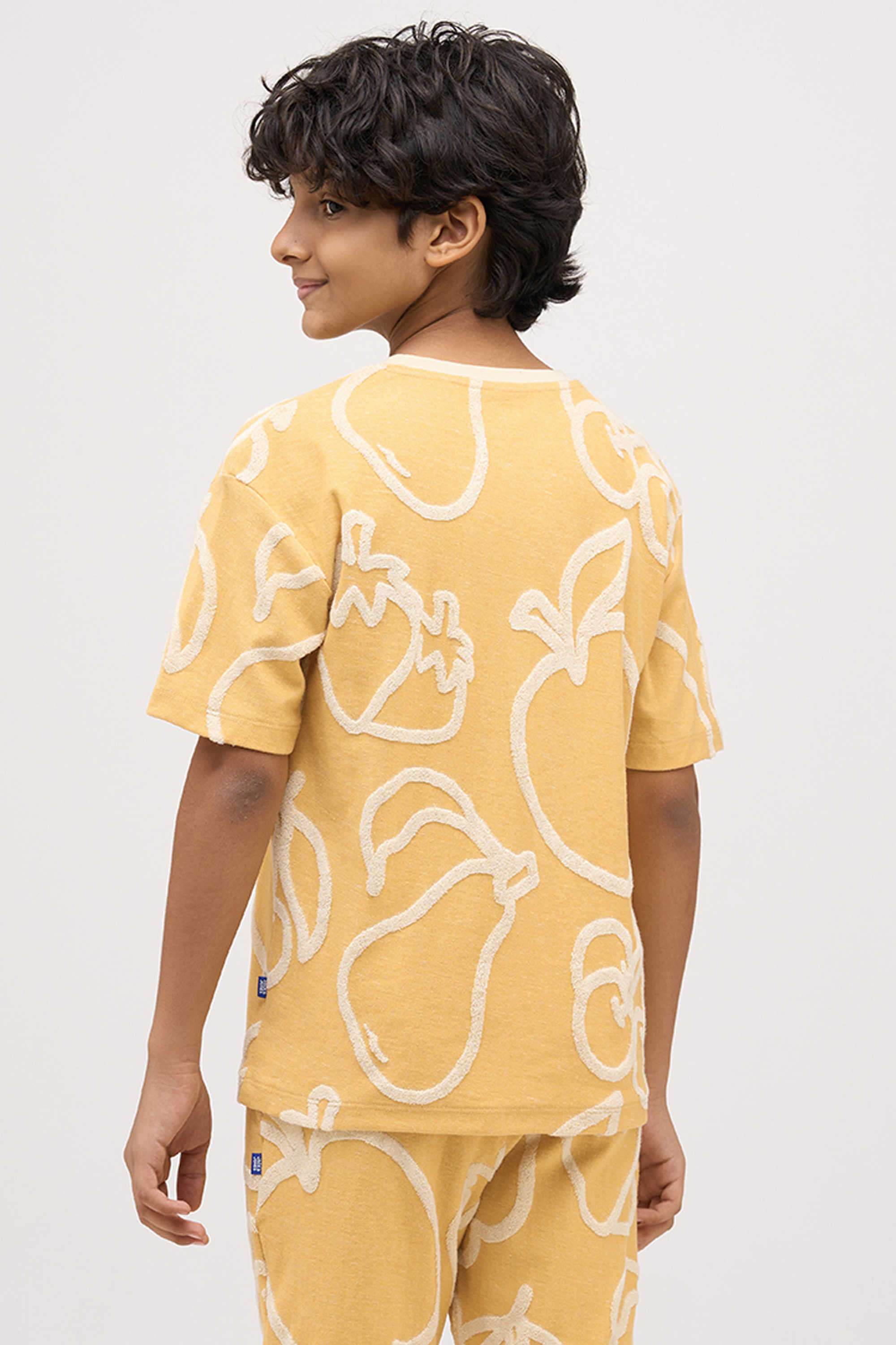 Textured-Regular-Fit-Cotton-Boy-s-Casual-Wear-Shorts