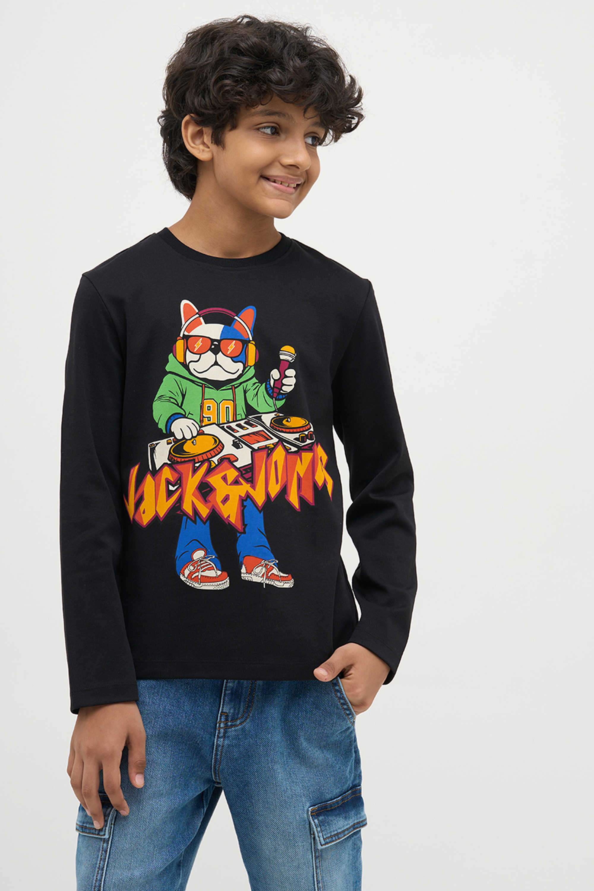 Printed-Cotton-Round-Neck-Boys-T-Shirt