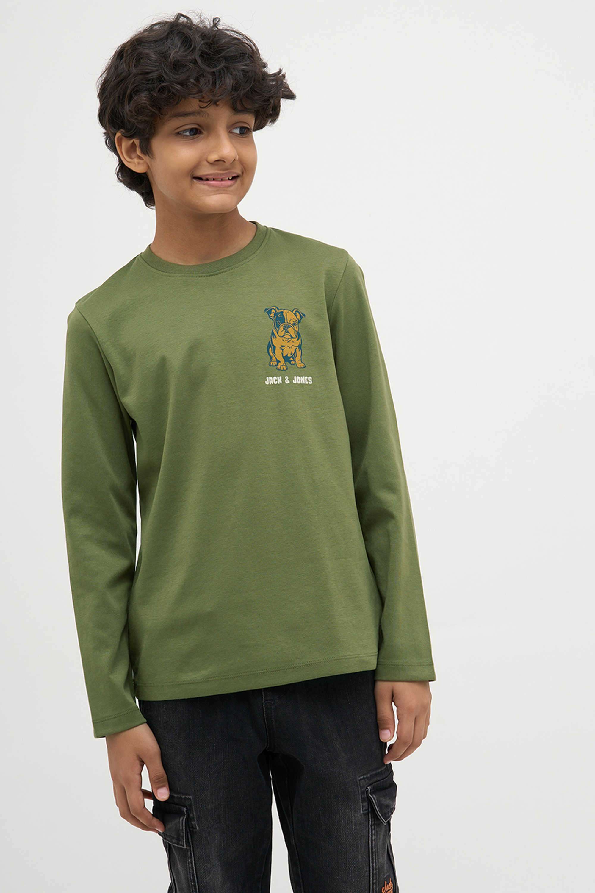 Solid-Cotton-Round-Neck-Boys-T-Shirt