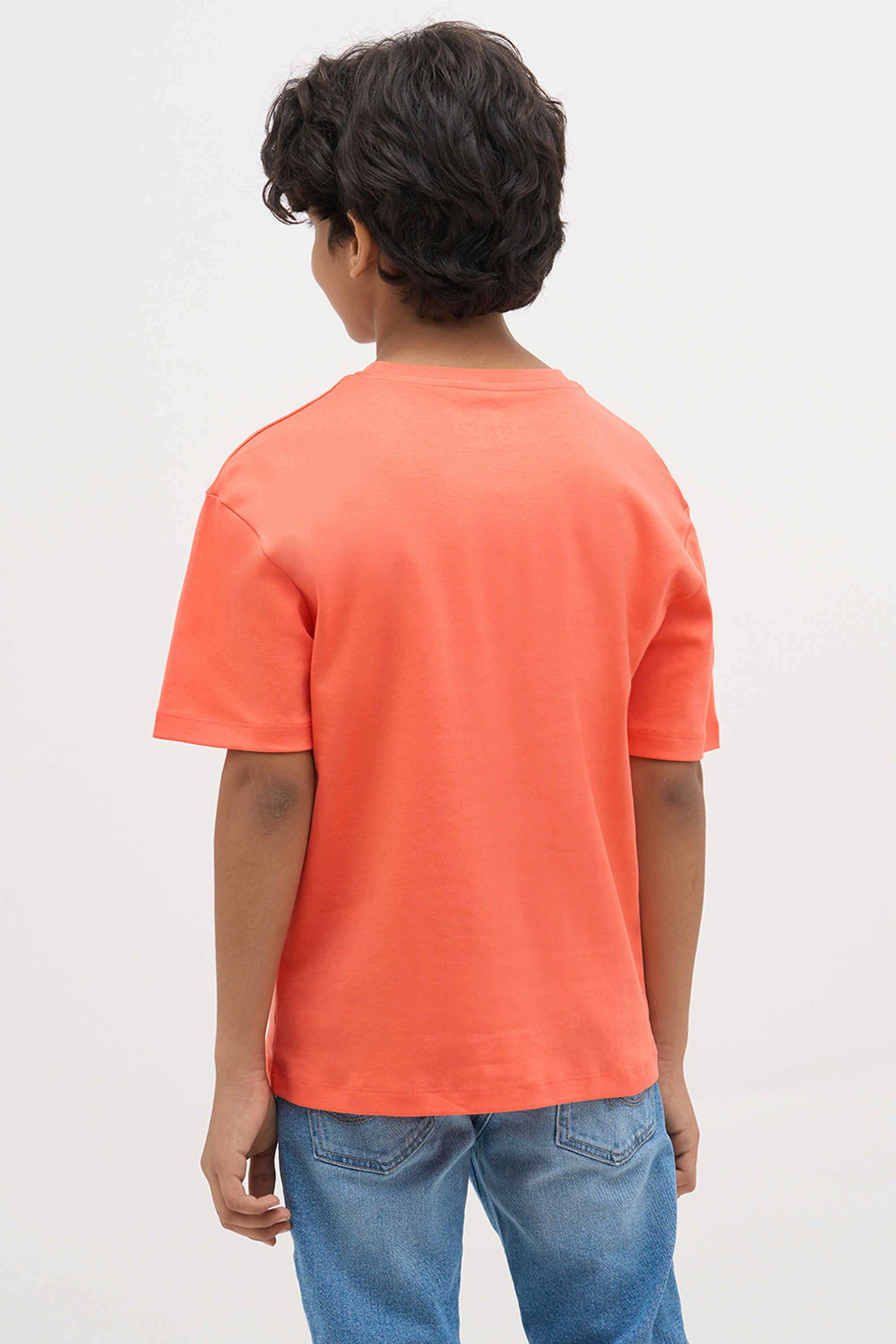 Textured-Cotton-Round-Neck-Boys-T-Shirt