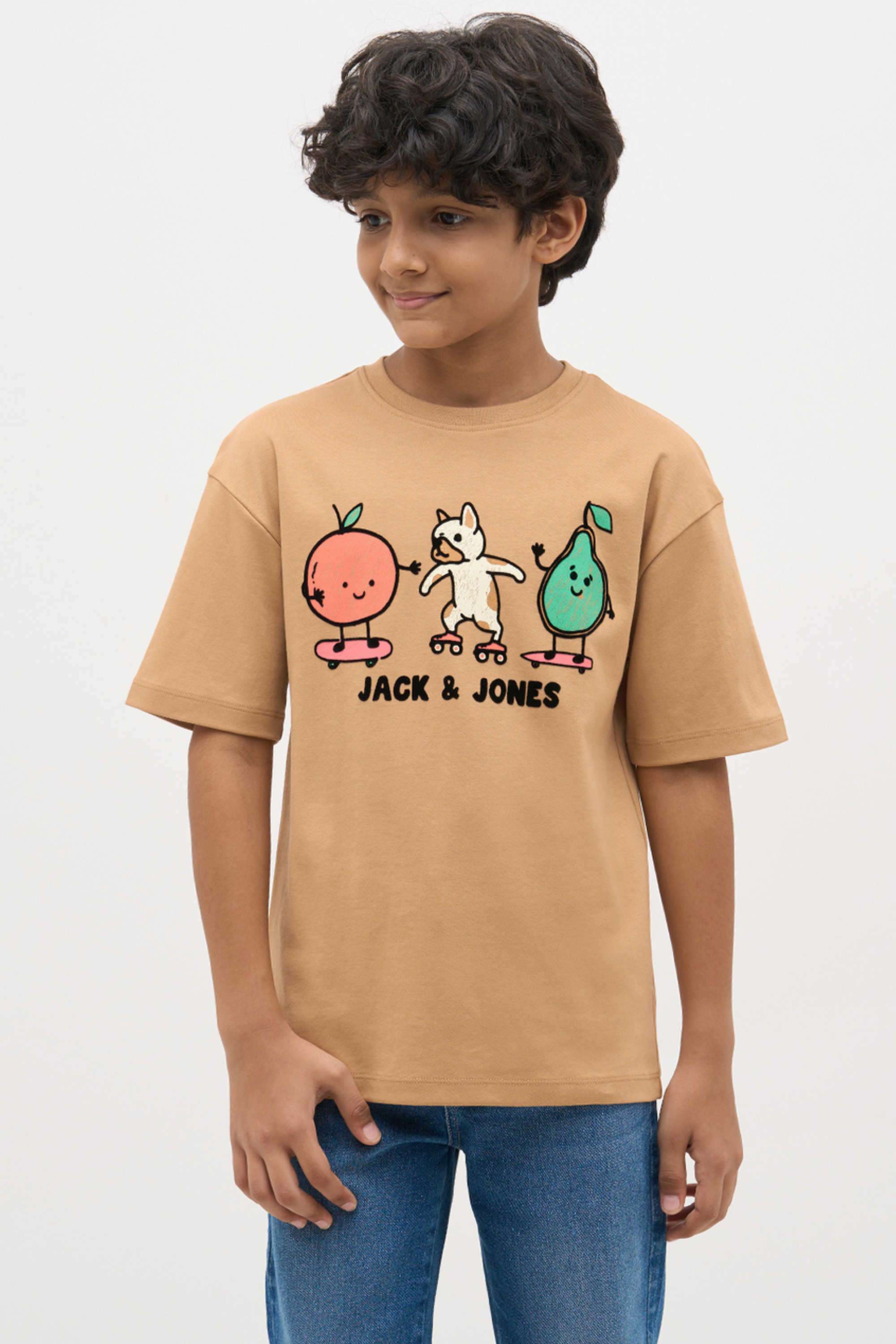 Textured-Cotton-Round-Neck-Boys-T-Shirt