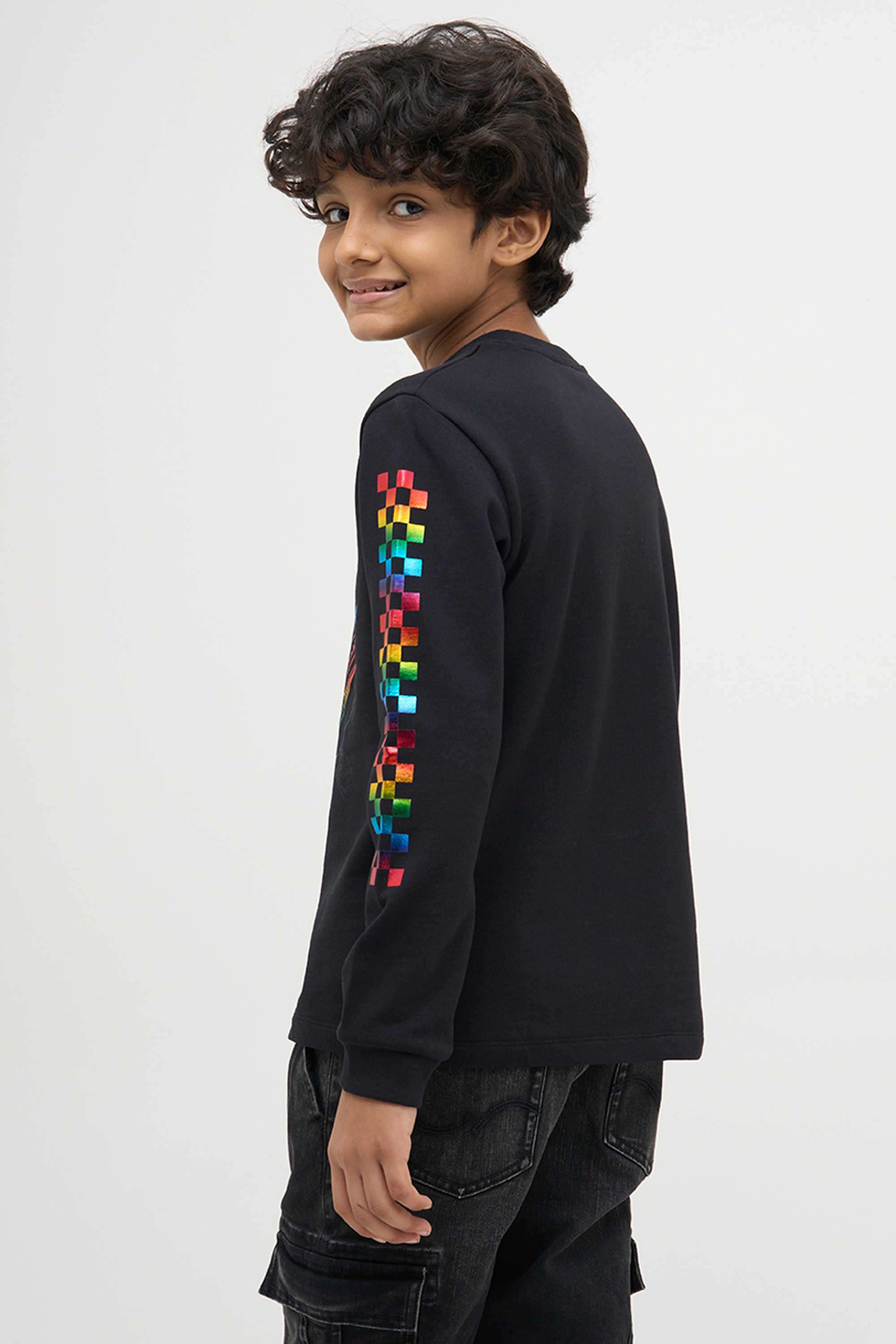 Textured-Cotton-Round-Neck-Boys-T-Shirt