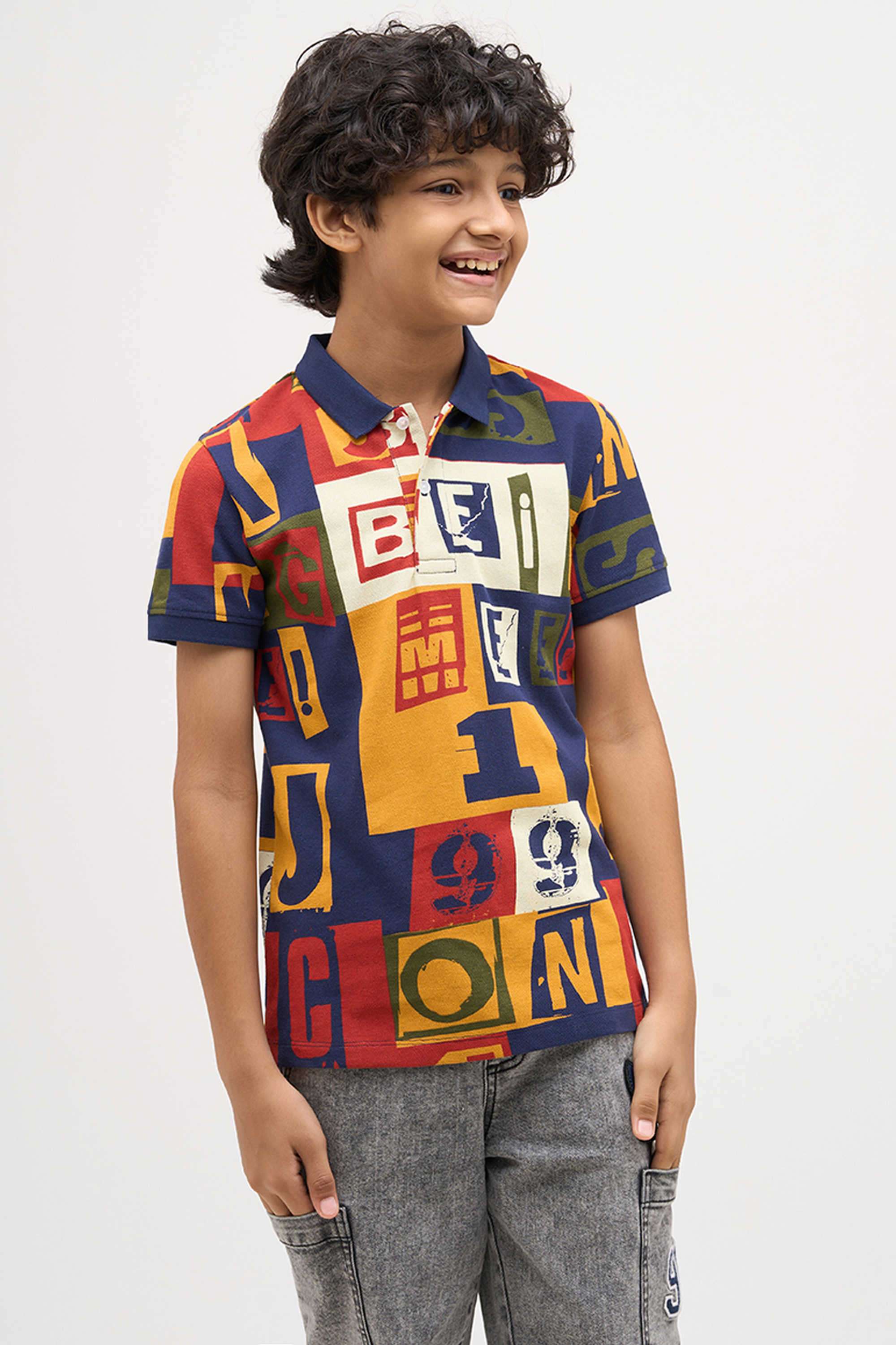 Textured-Cotton-Boys-T-Shirt