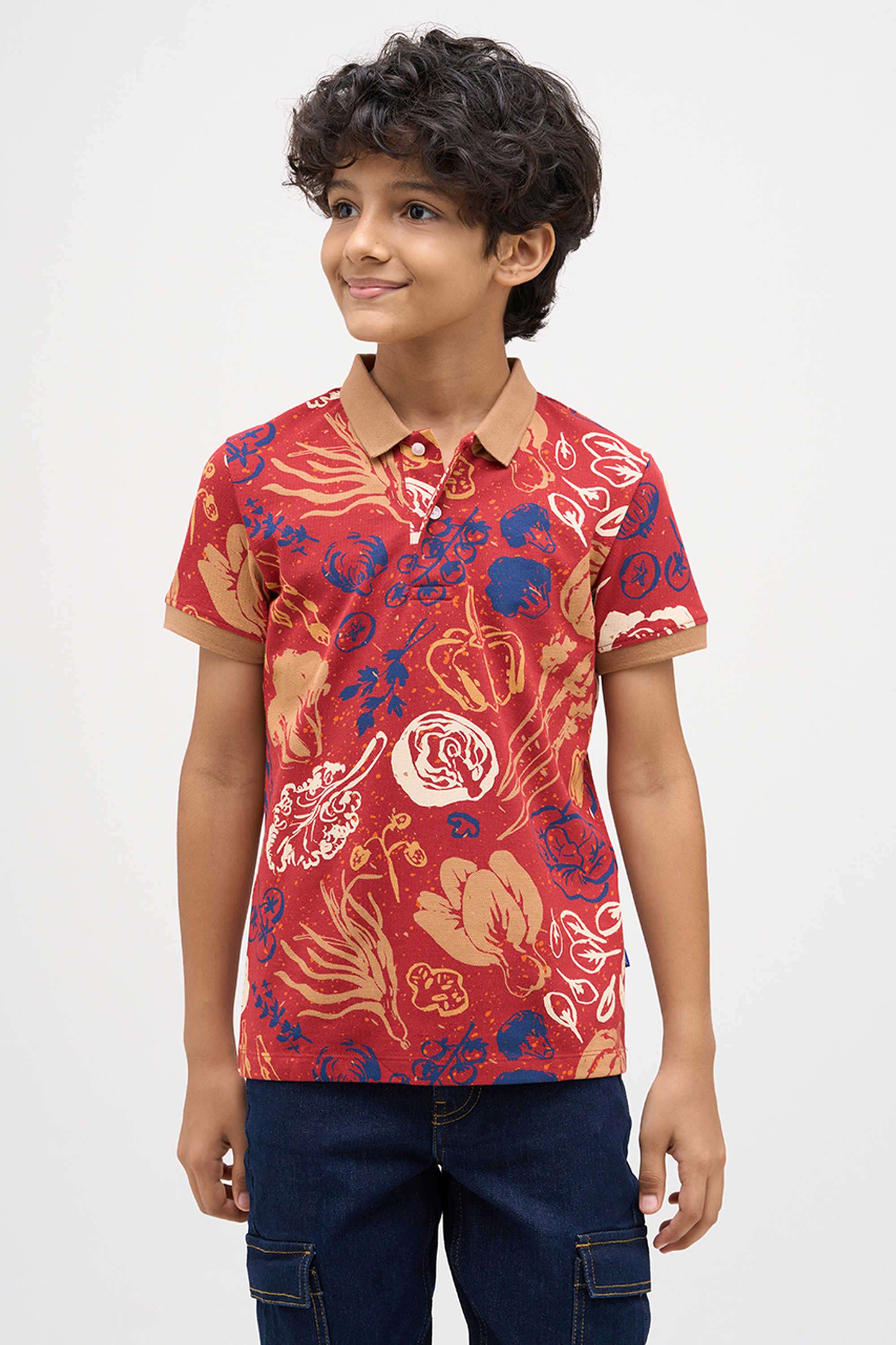 Textured-Cotton-Boys-T-Shirt