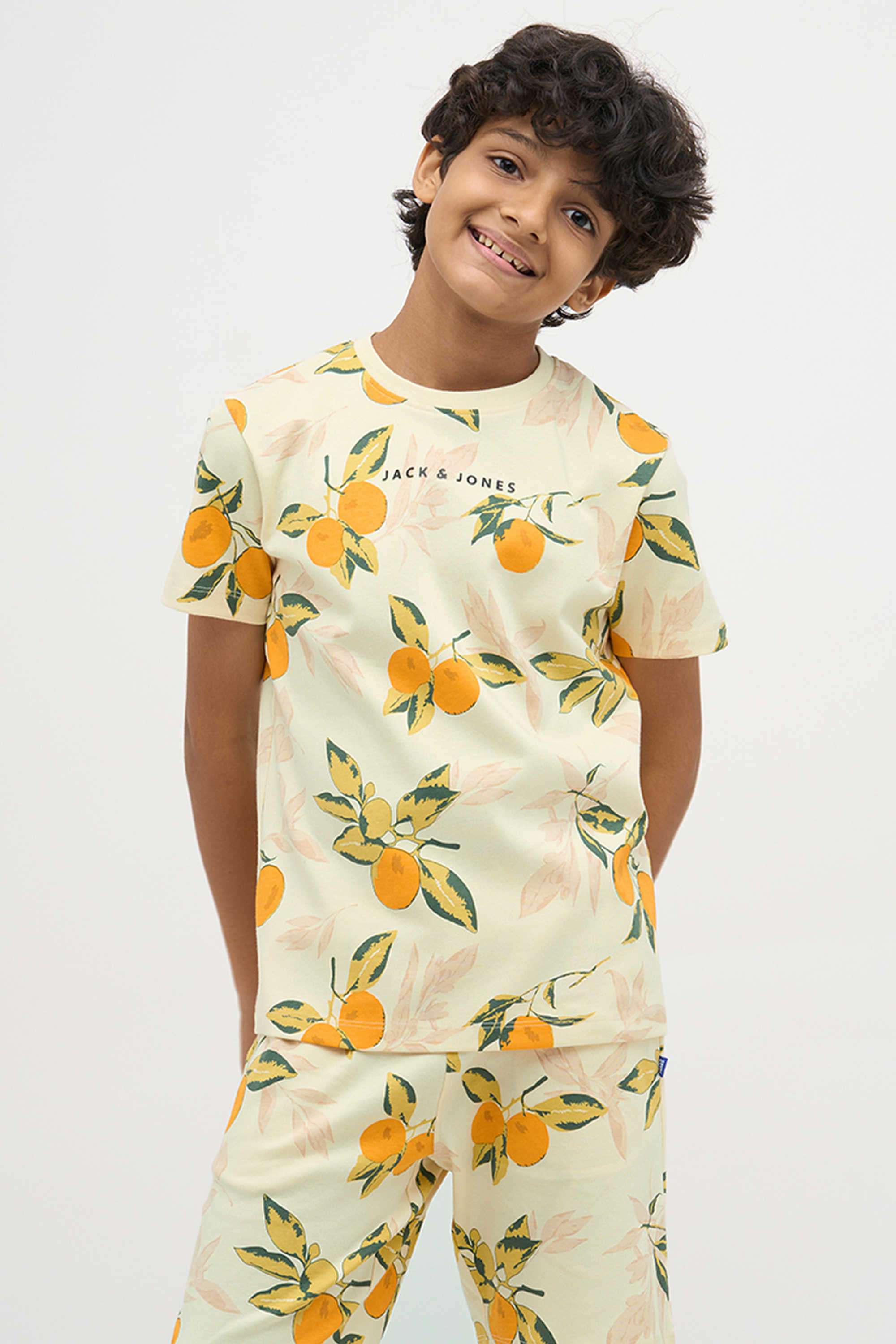 Textured-Cotton-Round-Neck-Boys-T-Shirt