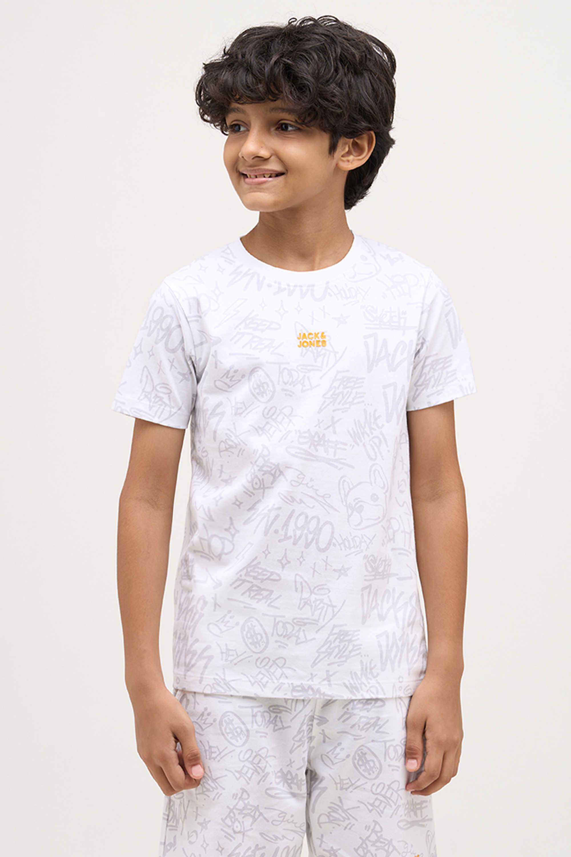 Textured-Cotton-Round-Neck-Boys-T-Shirt