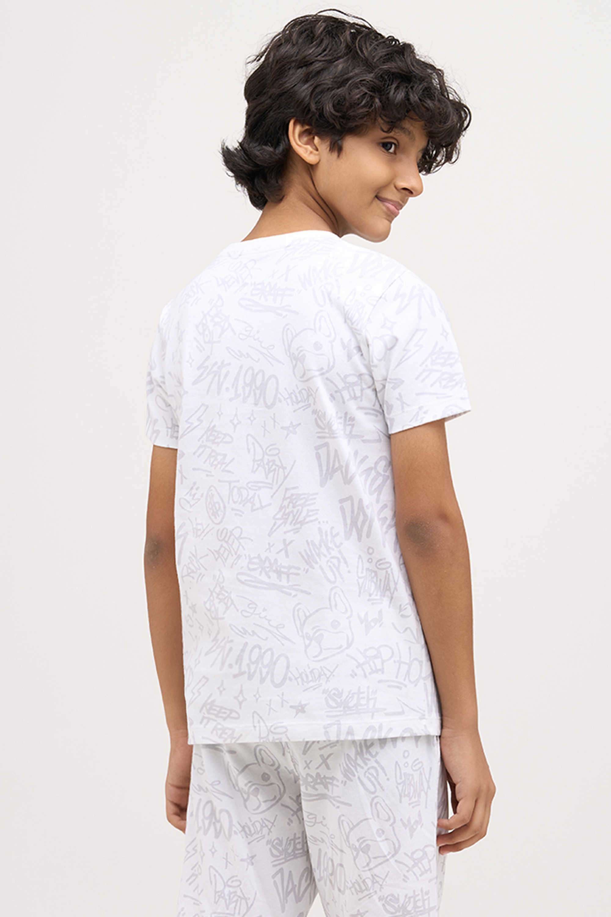 Textured-Cotton-Round-Neck-Boys-T-Shirt