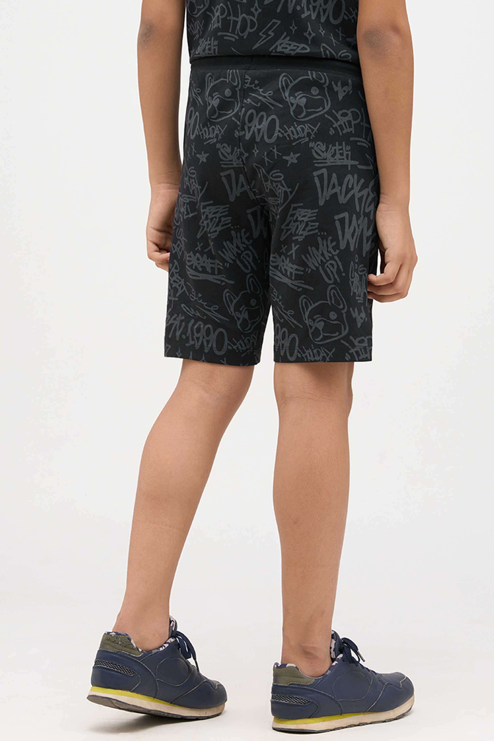 Textured-Regular-Fit-Cotton-Boy-s-Casual-Wear-Shorts