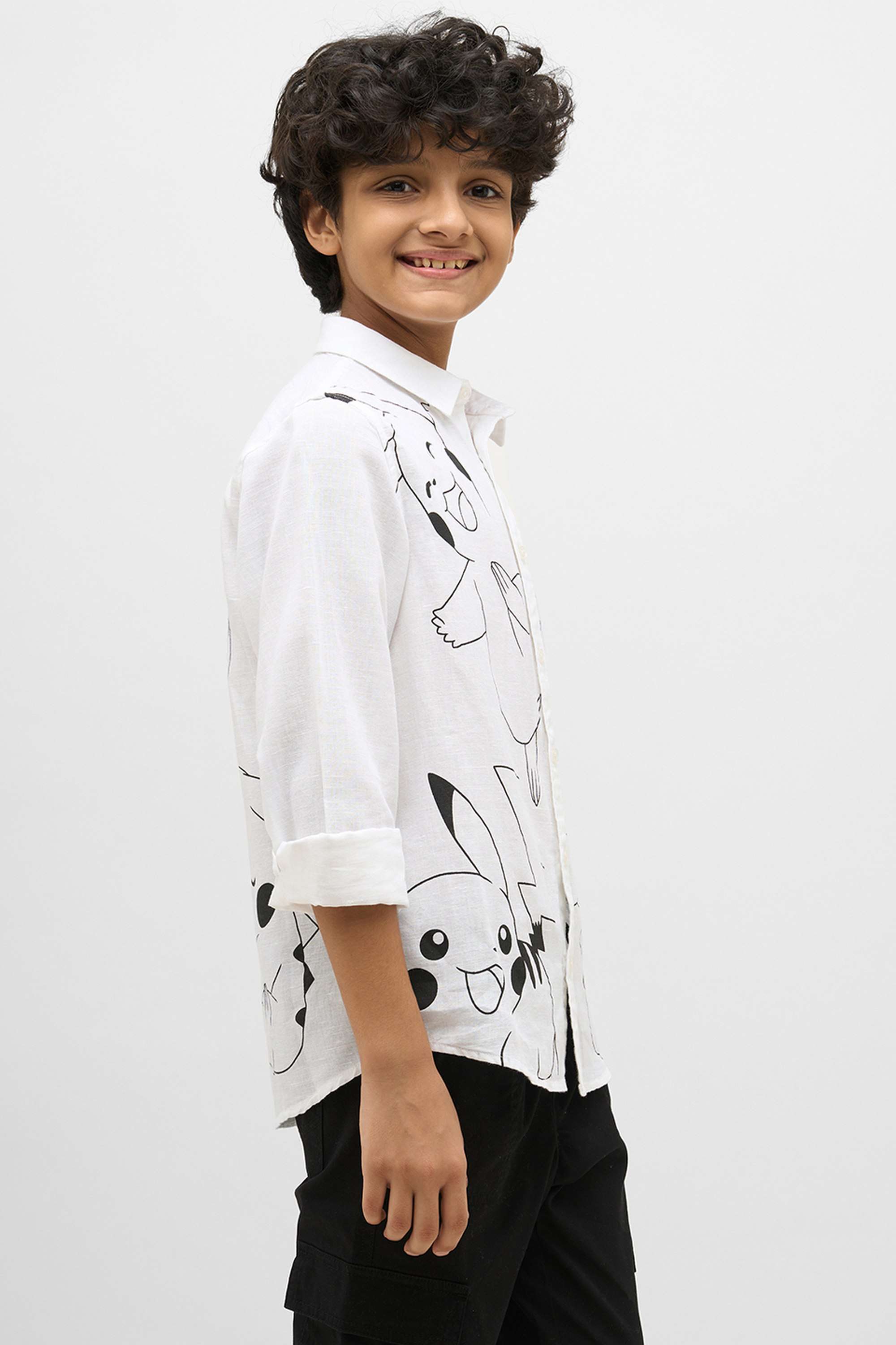 Printed-Cotton-Collared-Boys-Shirt
