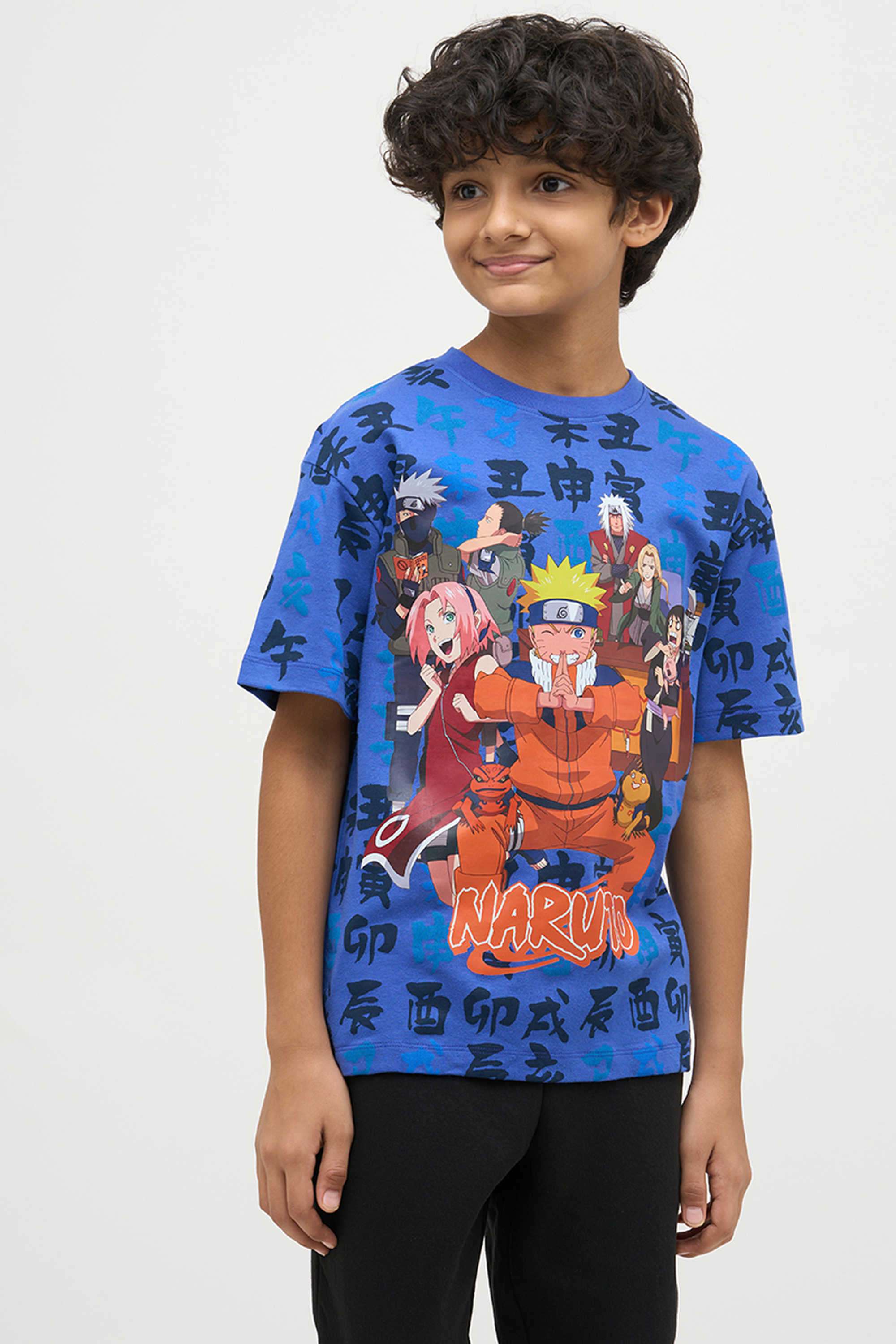 Textured-Cotton-Round-Neck-Boys-T-Shirt