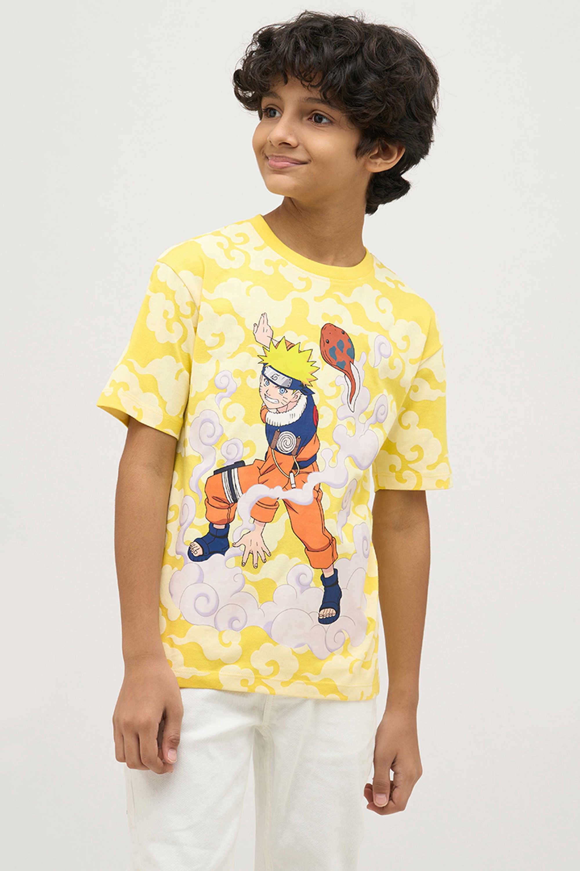 Textured-Cotton-Round-Neck-Boys-T-Shirt