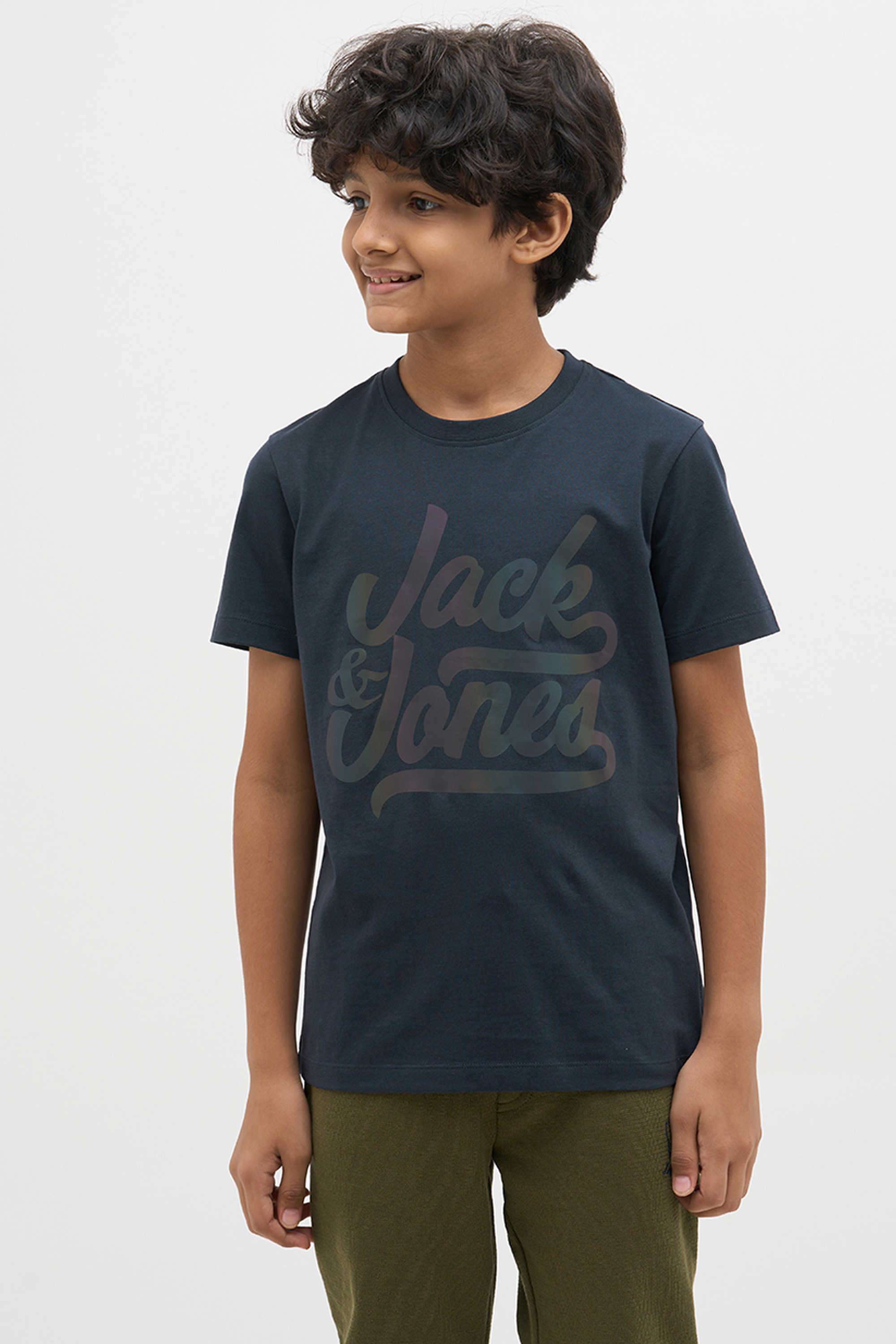 Textured-Cotton-Round-Neck-Boys-T-Shirt