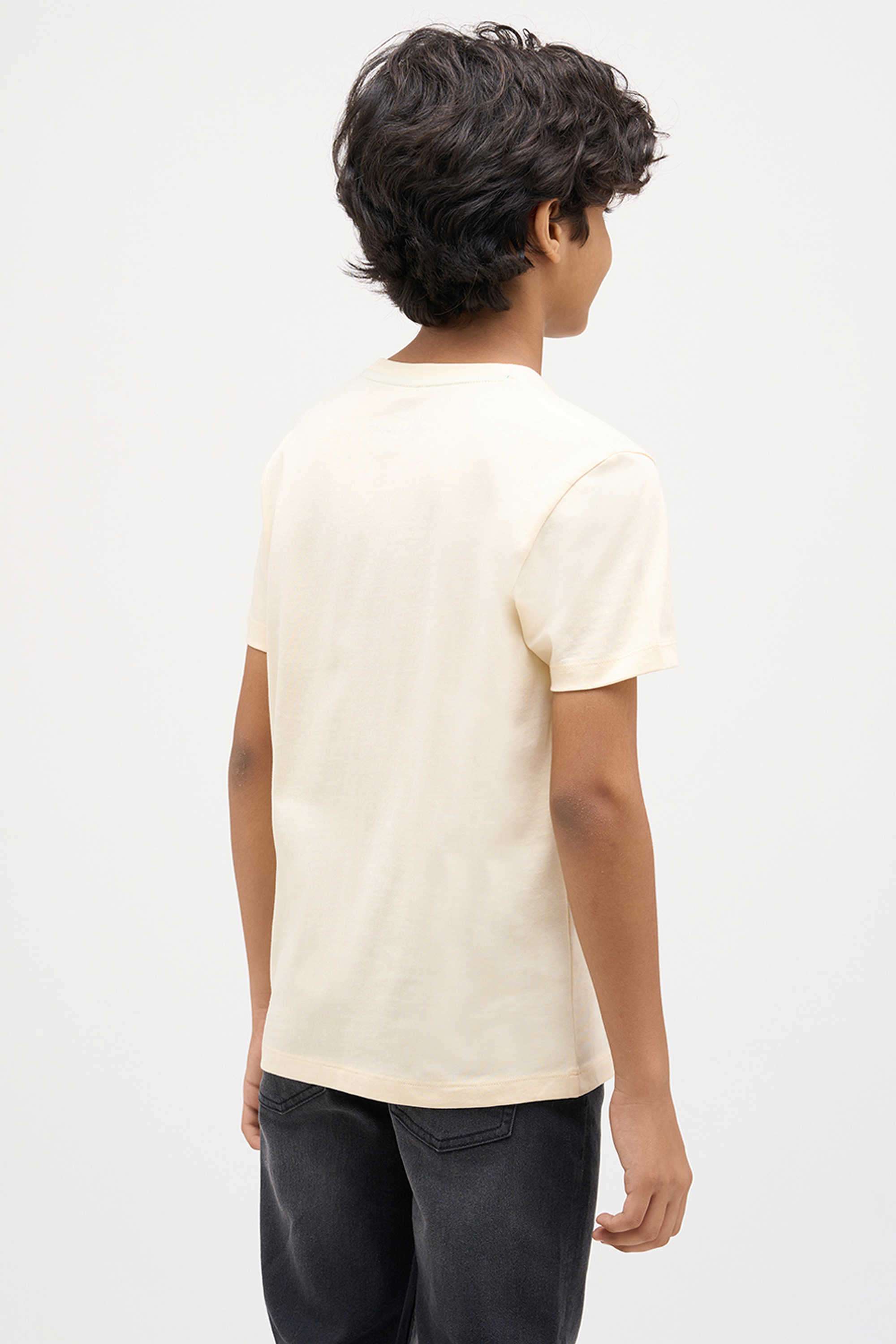 Textured-Cotton-Round-Neck-Boys-T-Shirt