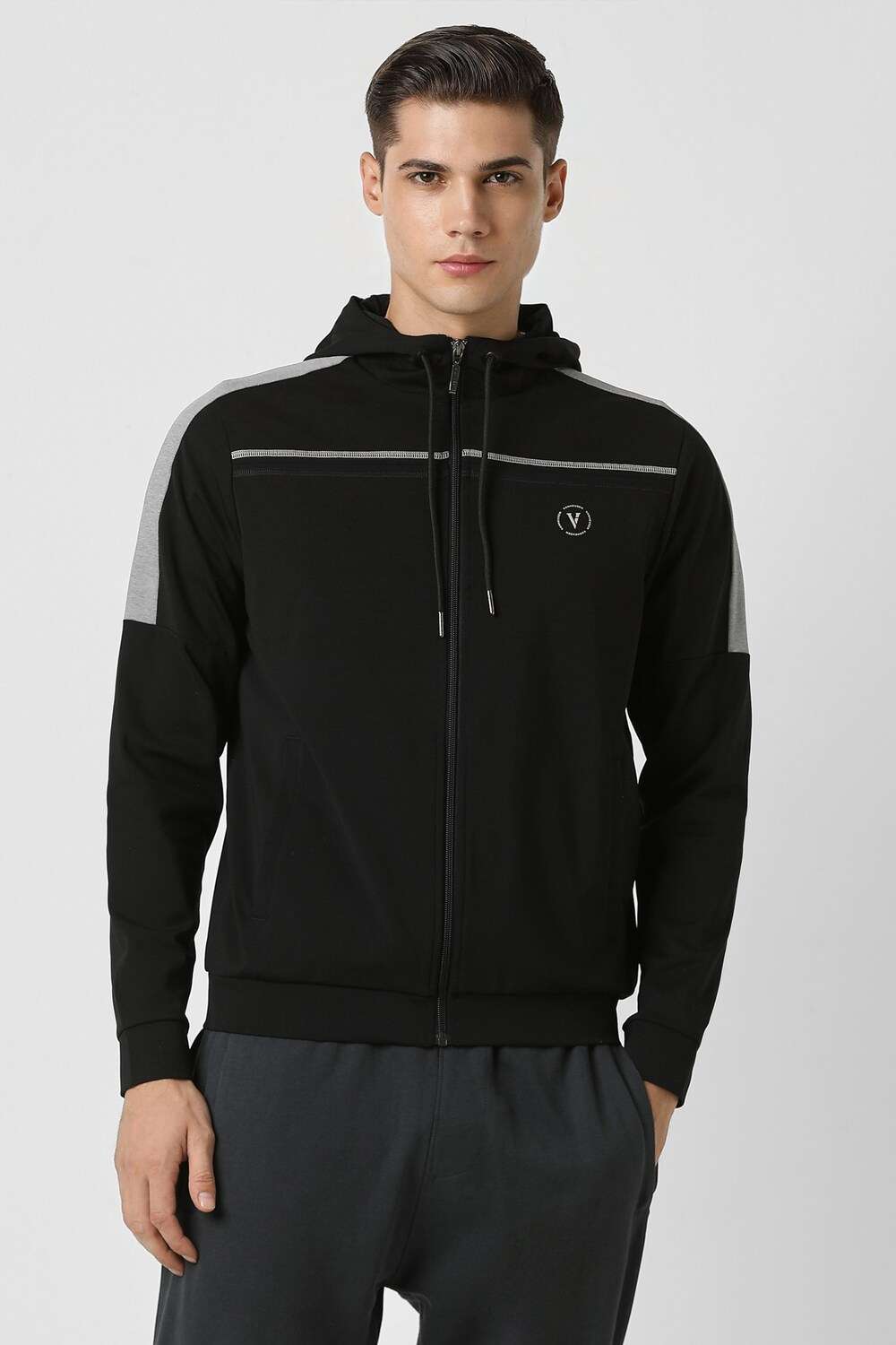 Solid-Cotton-Nylon-Regular-Fit-Men-s-Jacket