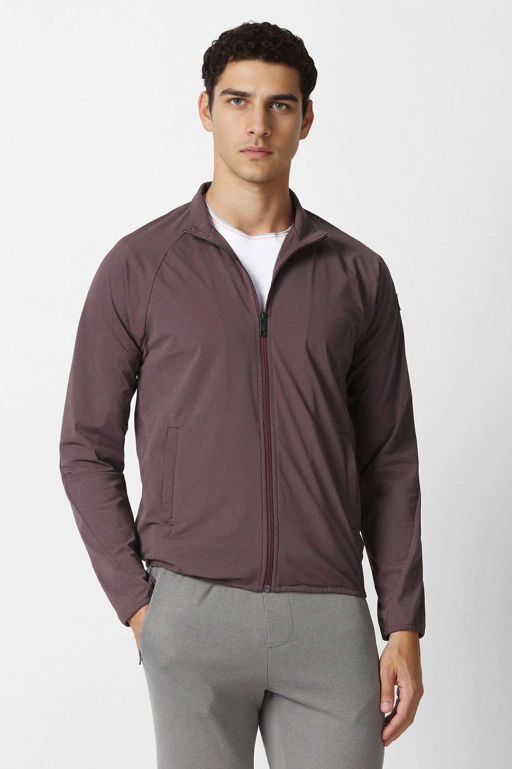 Solid-Cotton-Nylon-Regular-Fit-Men-s-Jacket