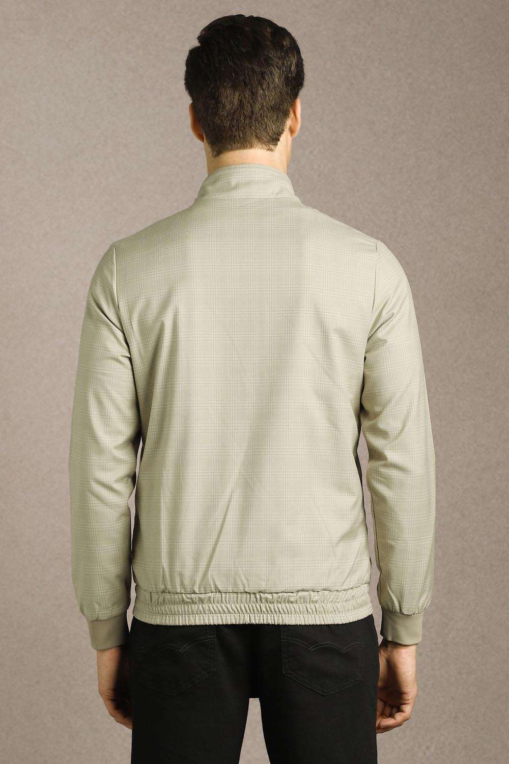 Blended-Fabric-Zipper-Skinny-Fit-Men-Casual-Wear-Jacket