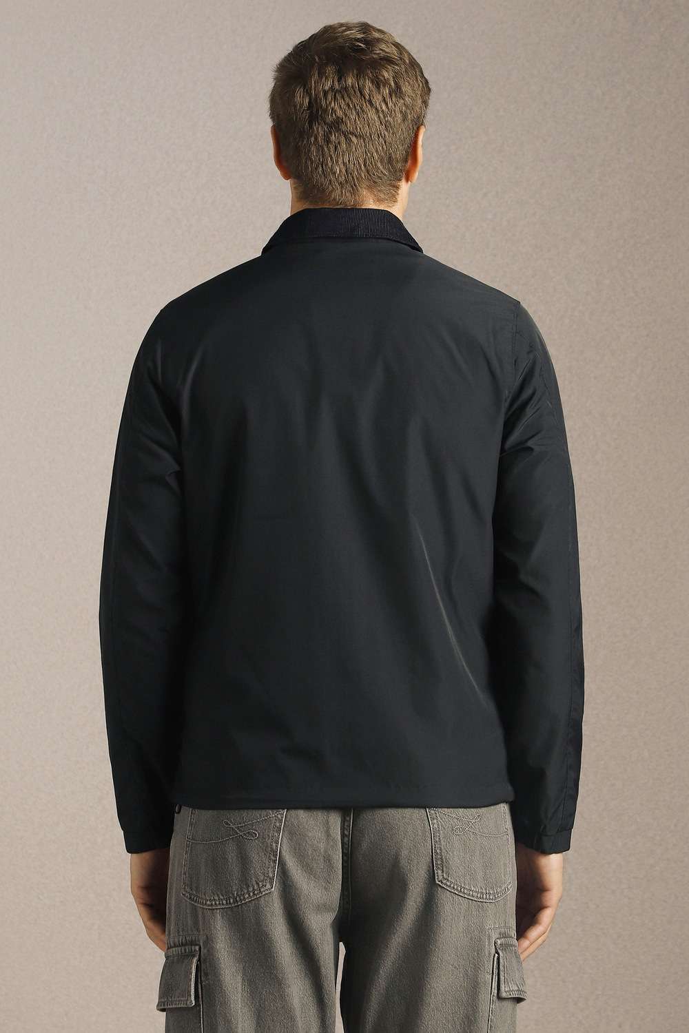Solid-Polyester-Regular-Fit-Men-s-Casual-Jacket