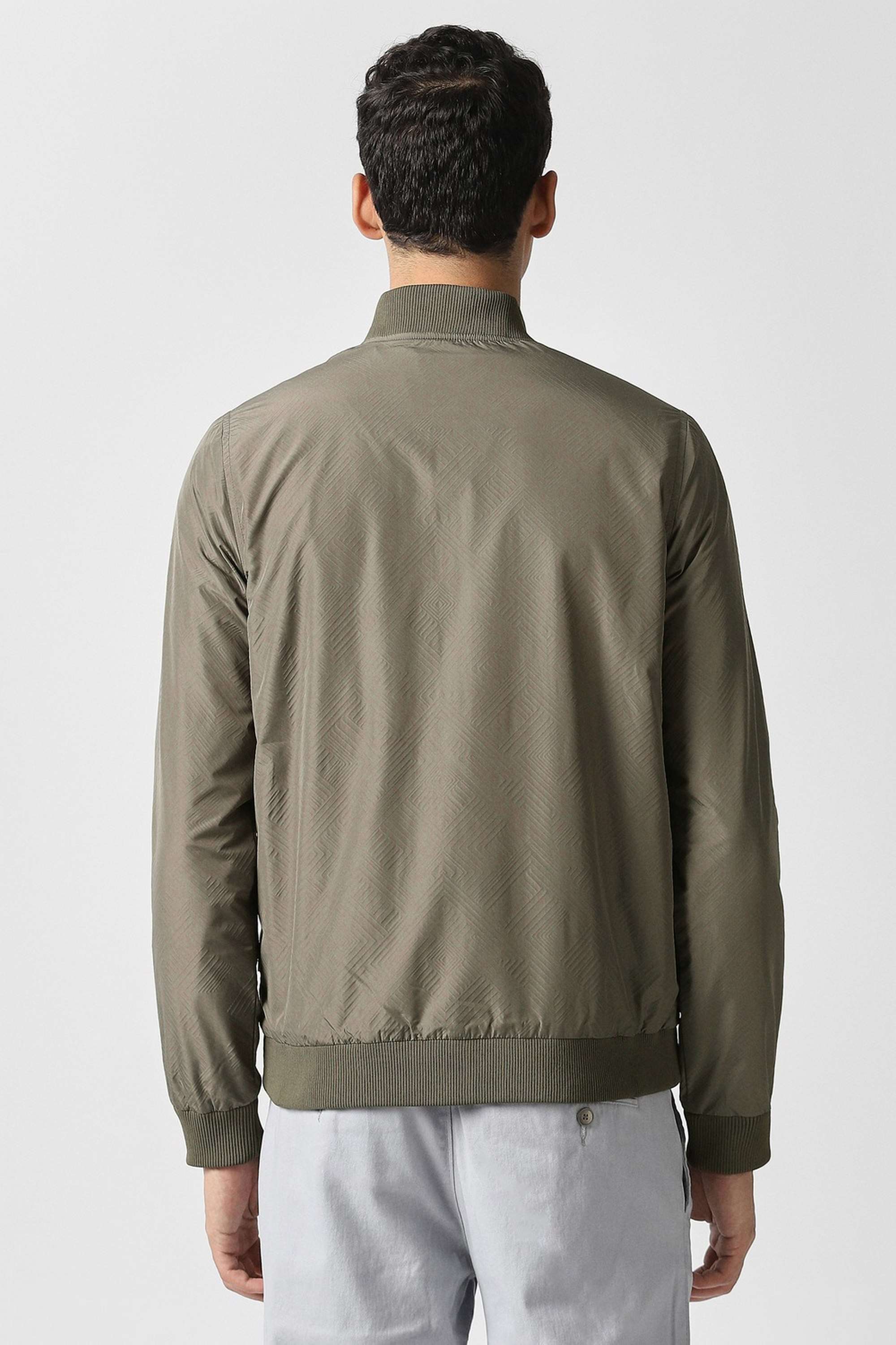 Solid-Polyester-Skinny-Fit-Men-s-Jacket