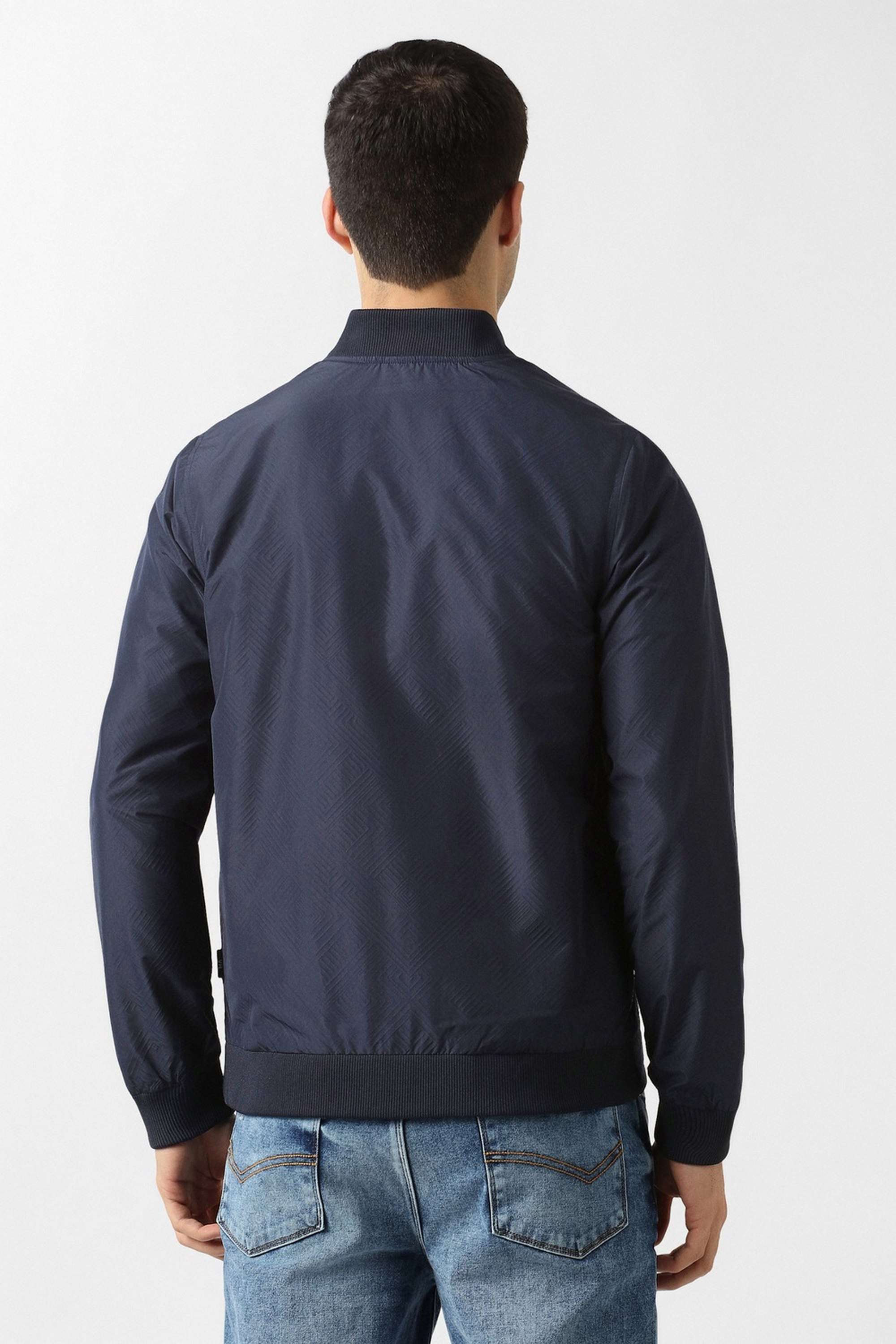 Solid-Polyester-Skinny-Fit-Men-s-Jacket