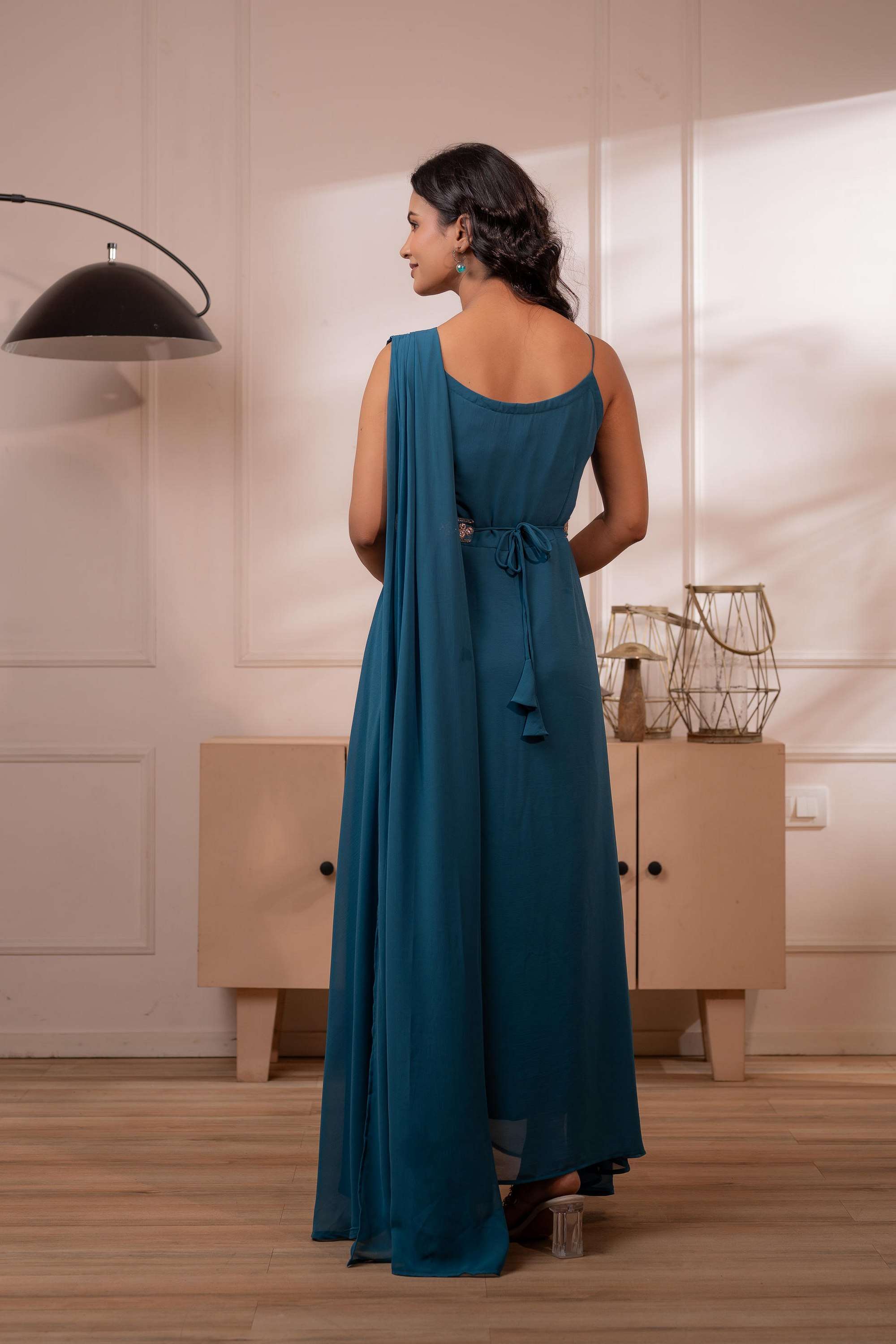 open lace back dress Ankara One-Shoulder Dress – KHOSI NKOSI main image 0