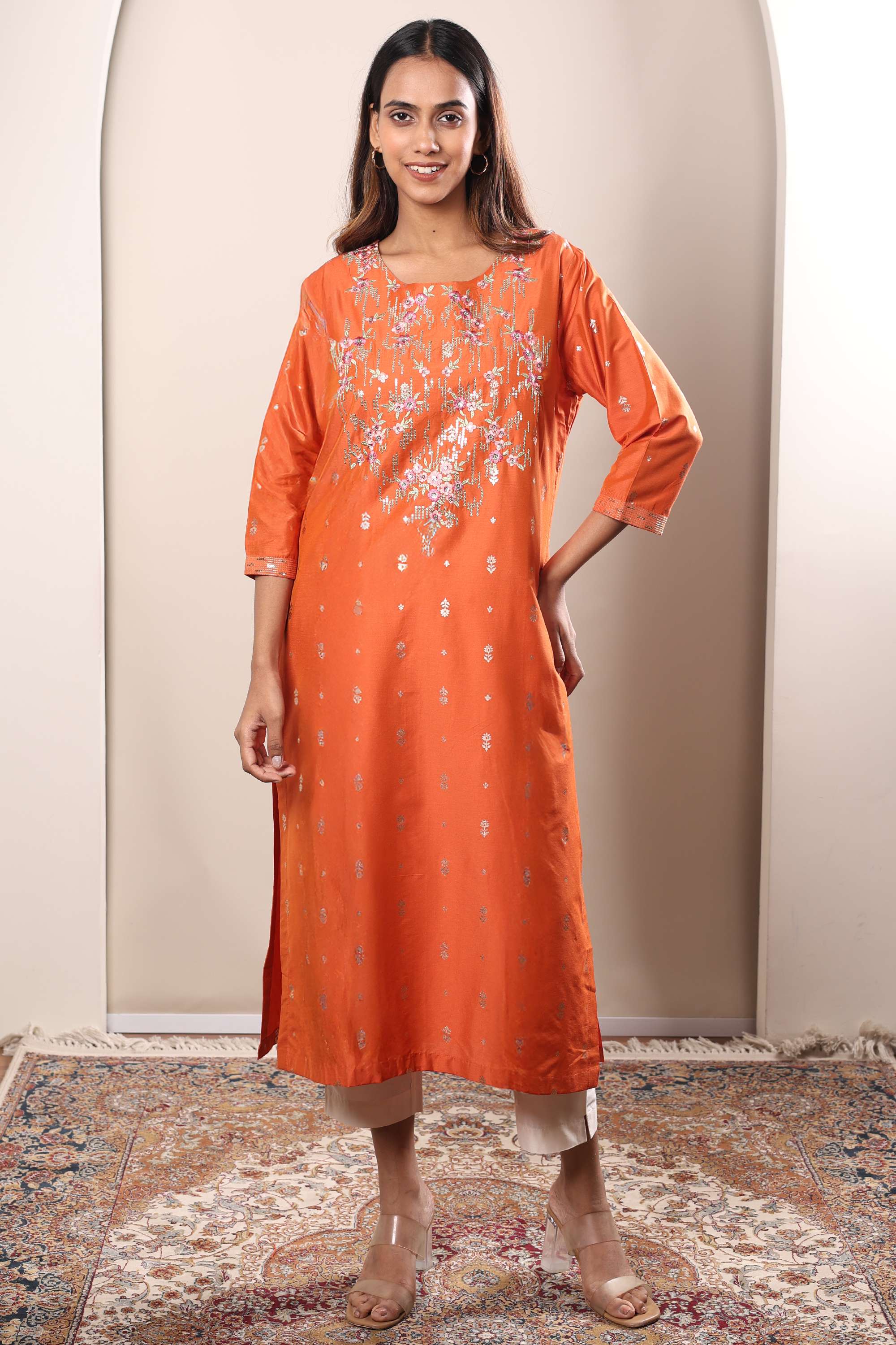 Printed-PST-Round-Neck-Women-s-Casual-Wear-Kurta