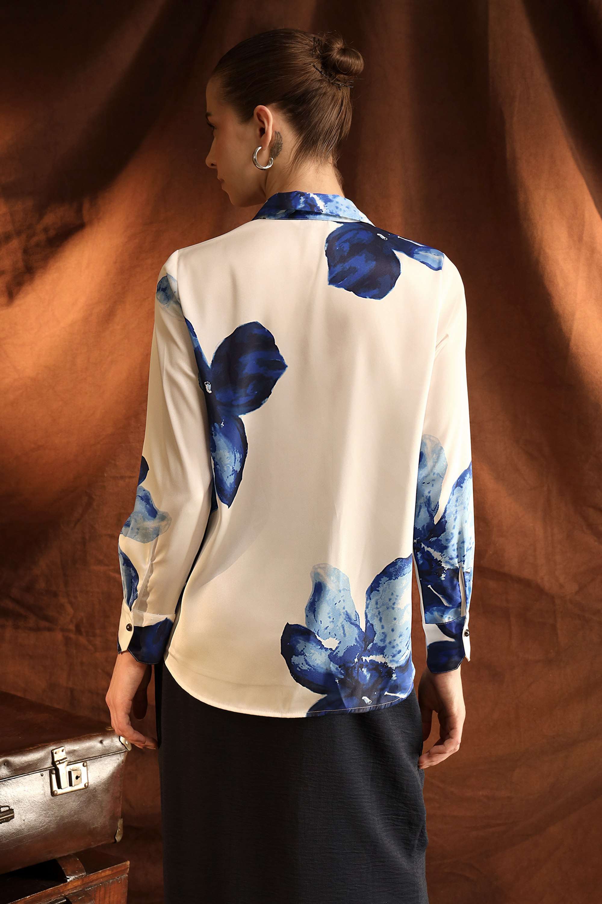 Floral-Collared-Satin-Women-s-Formal-Wear-Shirt