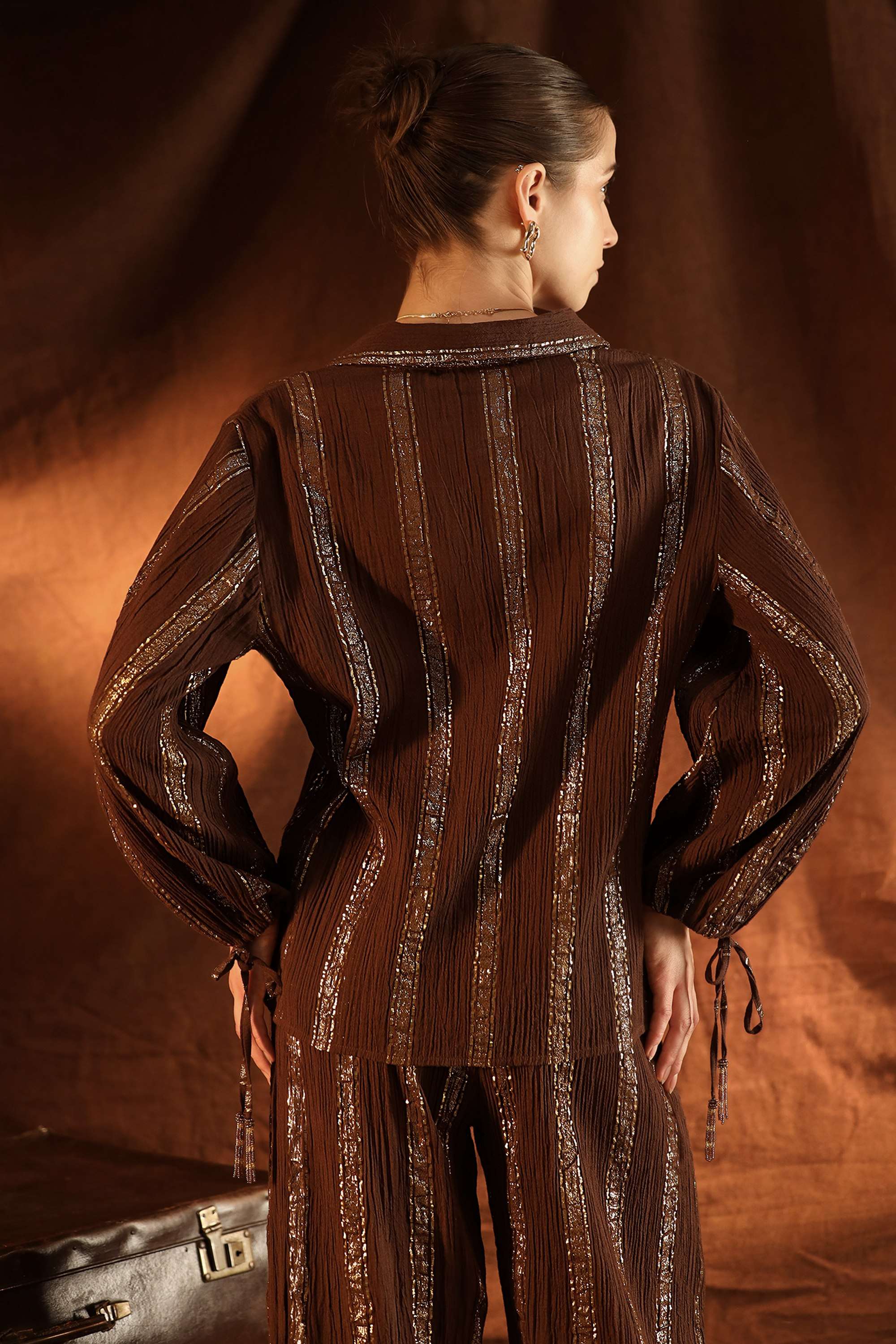 Stripes-Polyester-Relaxed-Fit-Women-s-Casual-Diva-Shirt