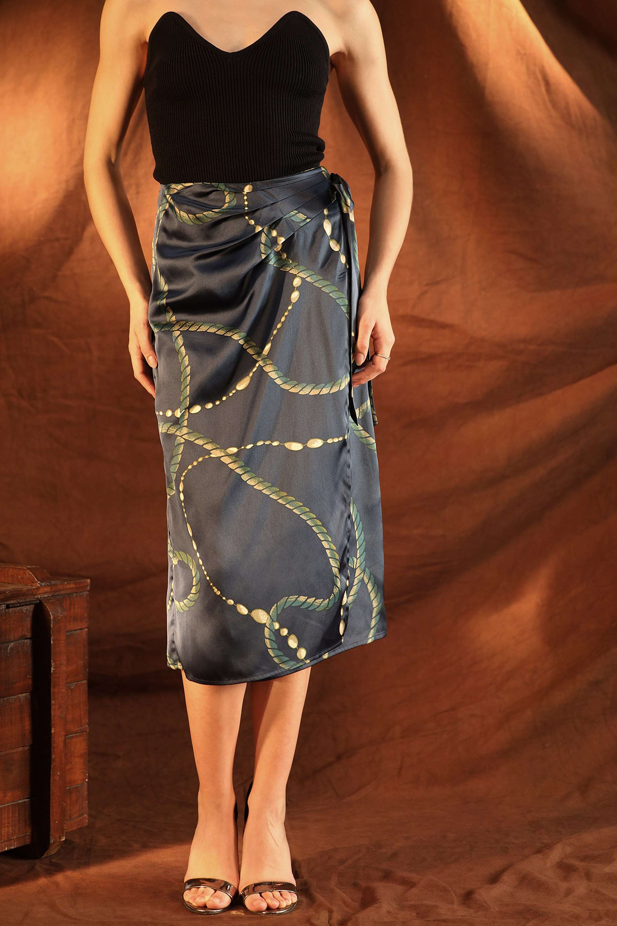 Abstract-Polyester-Regular-Fit-Women-s-Yana-Skirt