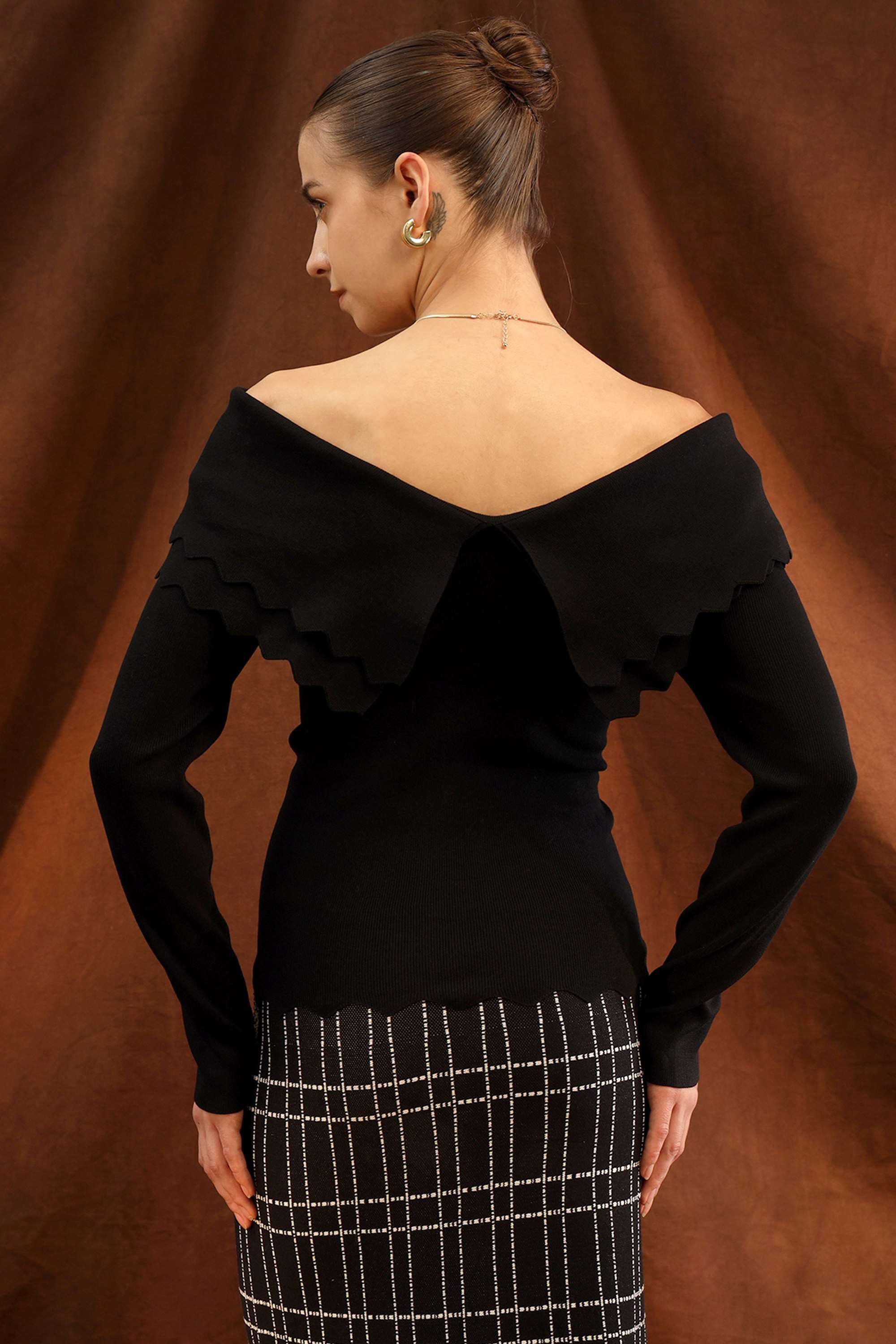 Solid-Polyester-Off-Shoulder-Women-s-Tops