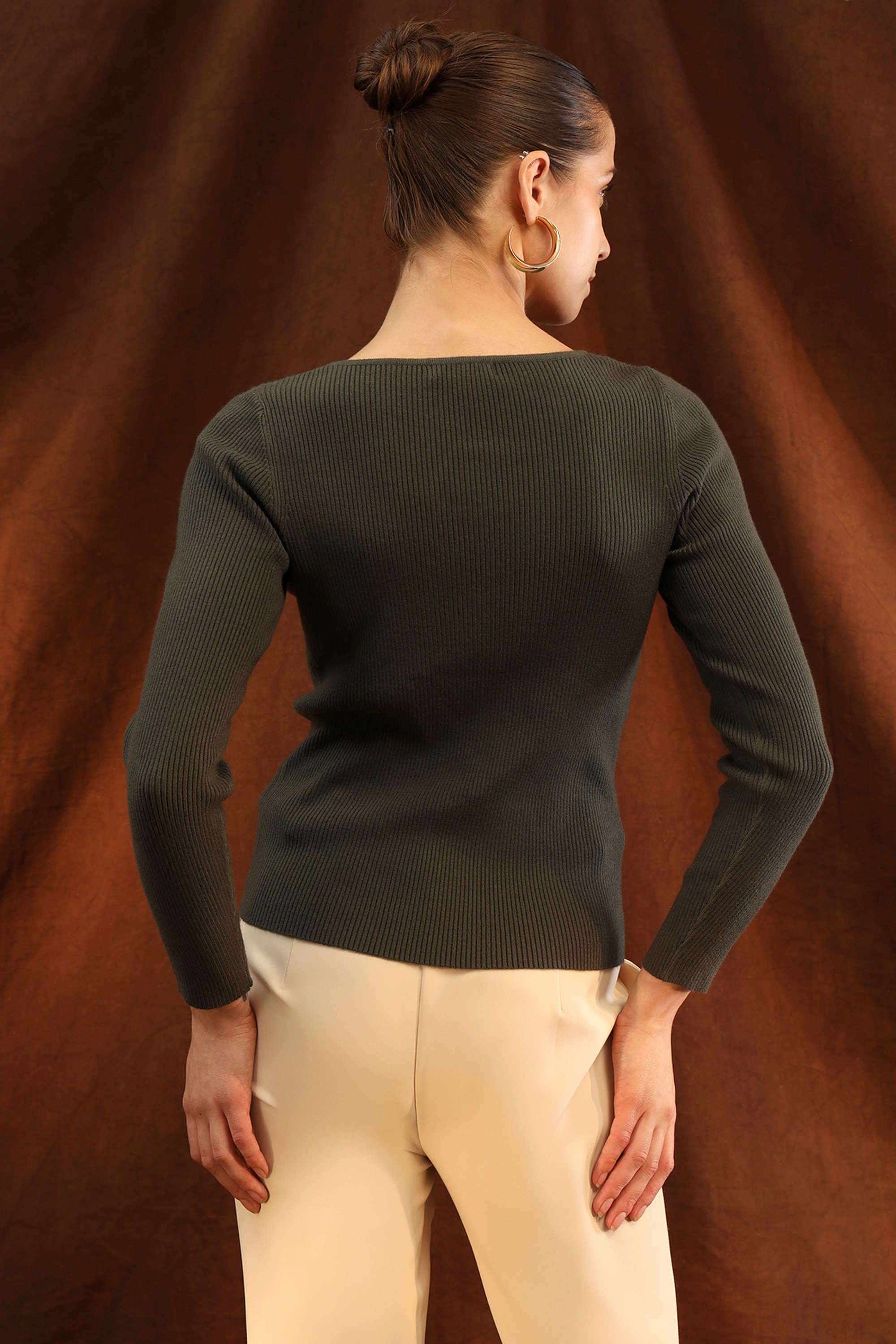 Solid-Viscose-Asymmetric-Women-s-Top