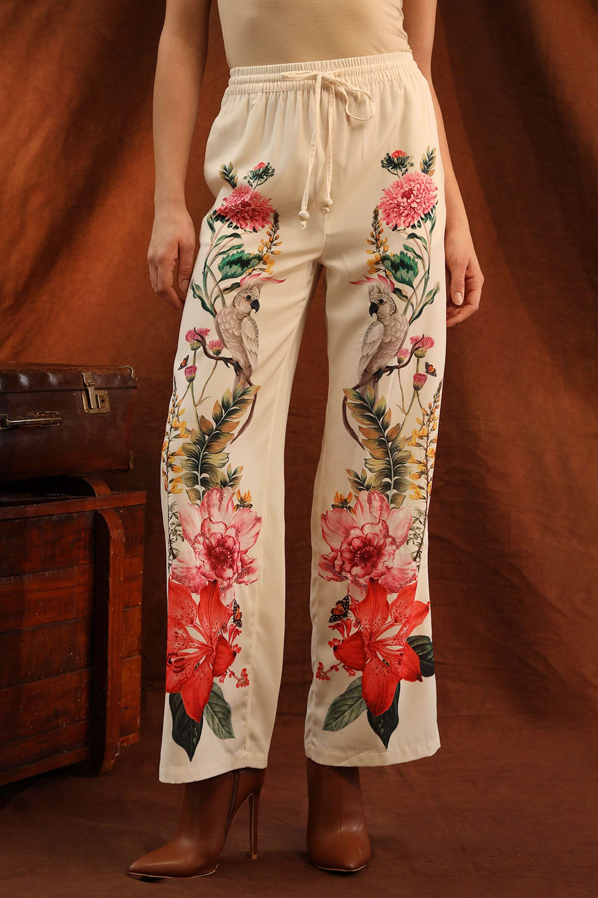 Printed-Straight-Fit-Polyester-Women-s-Festive-Wear-Pants