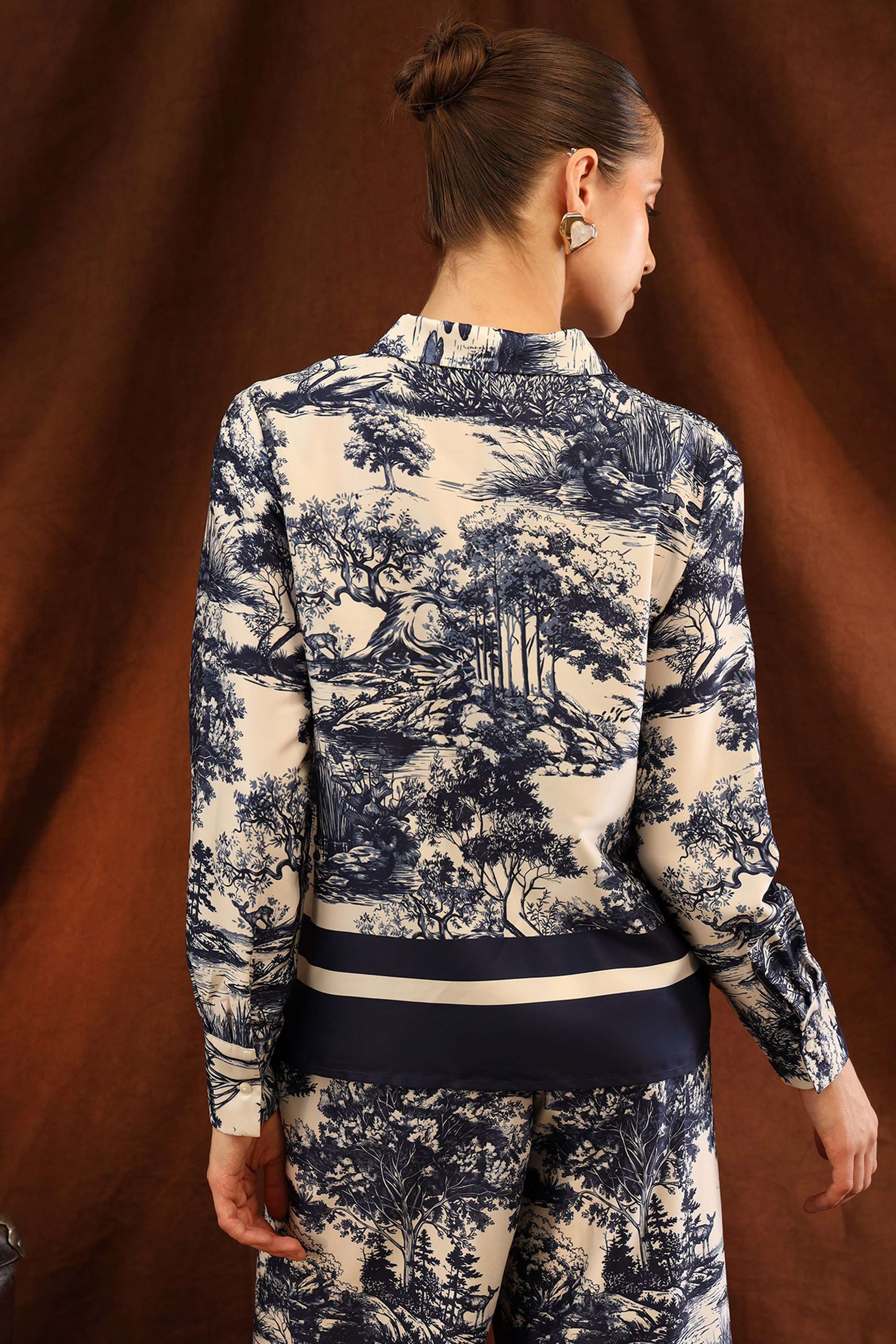 Printed-Collared-Satin-Women-s-Festive-Wear-Shirt