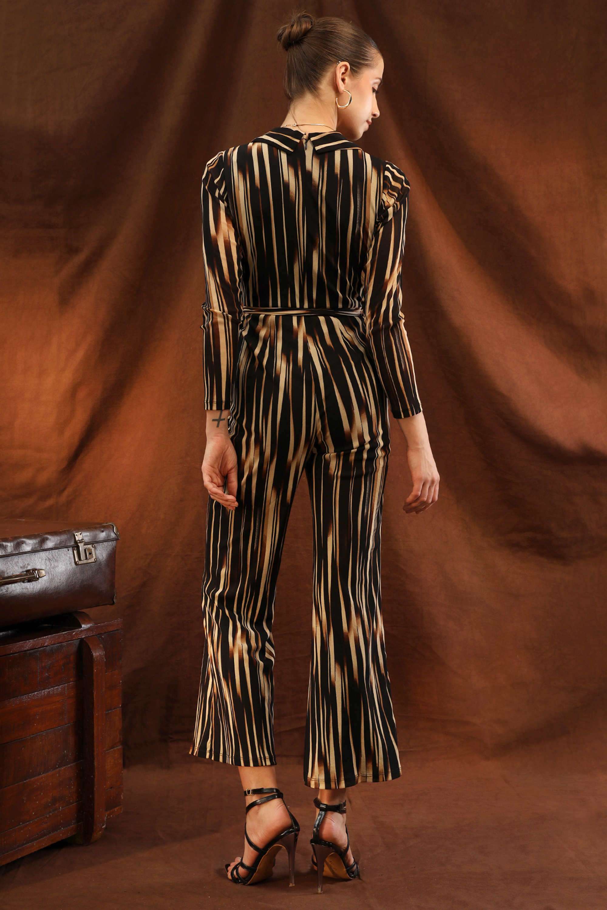 Stripes-Full-Sleeves-Nylon-Women-s-Jumpsuit