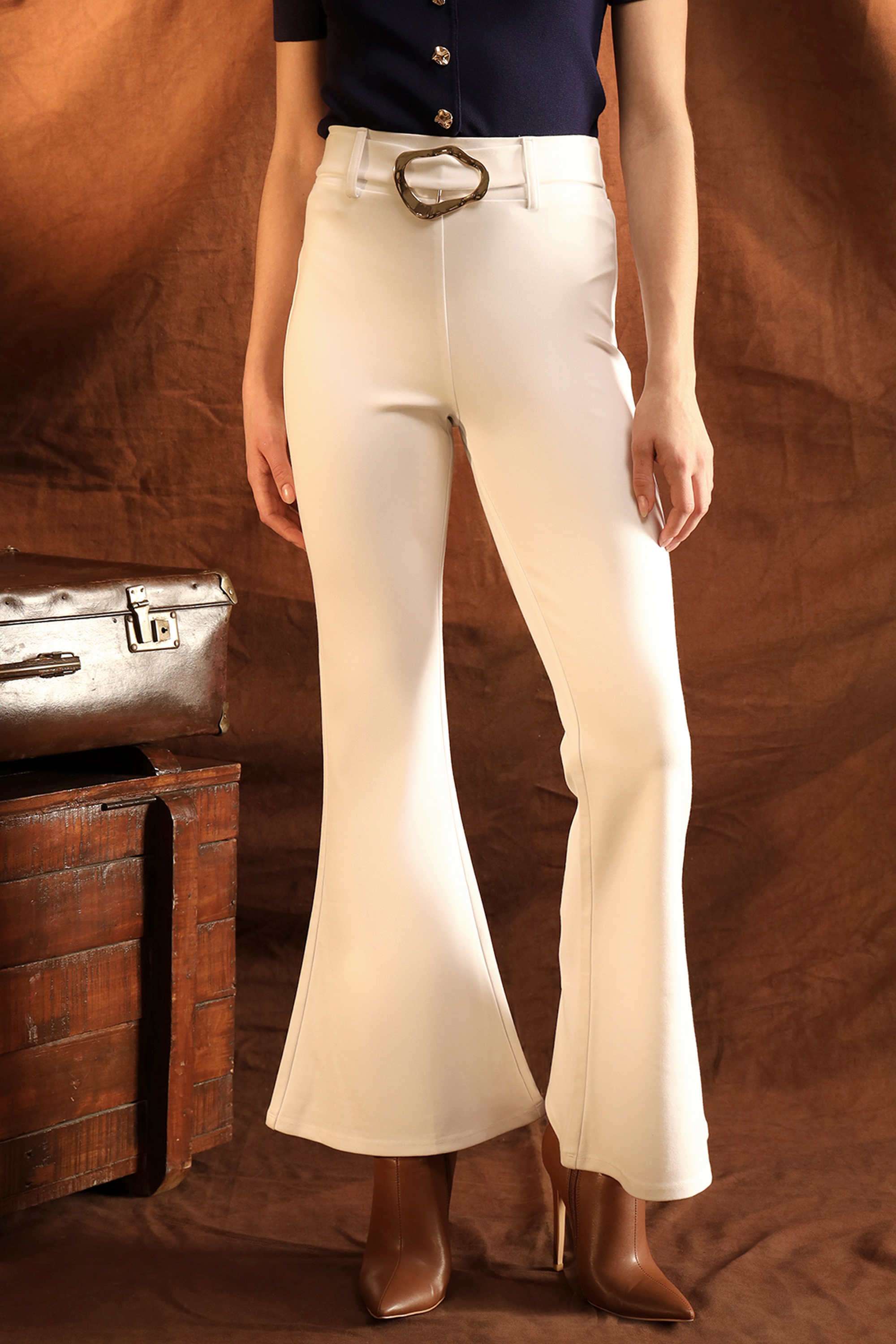 Solid-Regular-Fit-Blended-Fabric-Women-Casual-Wear-Jeggings