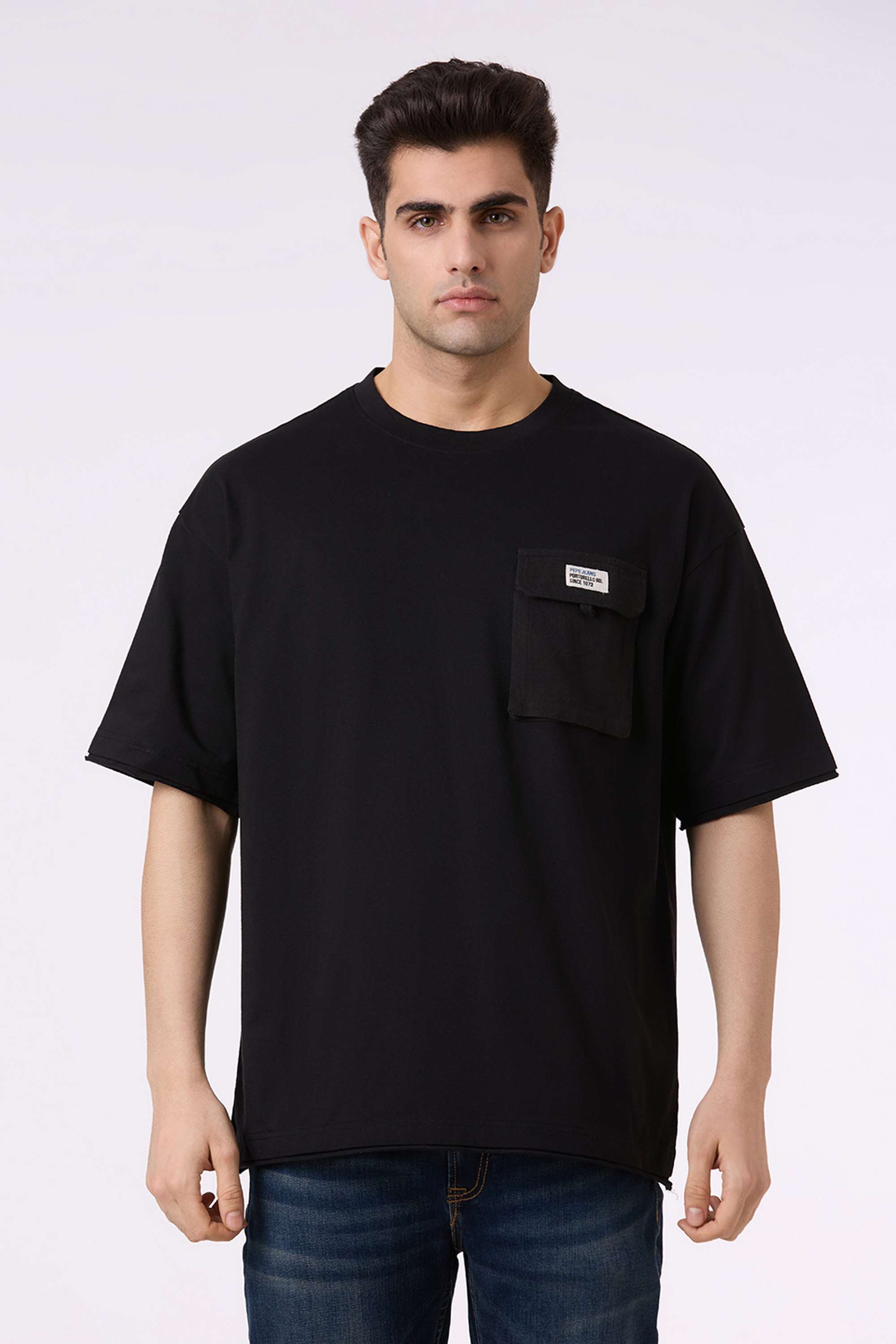 Solid-Cotton-Oversized-Fit-Men-T-Shirt