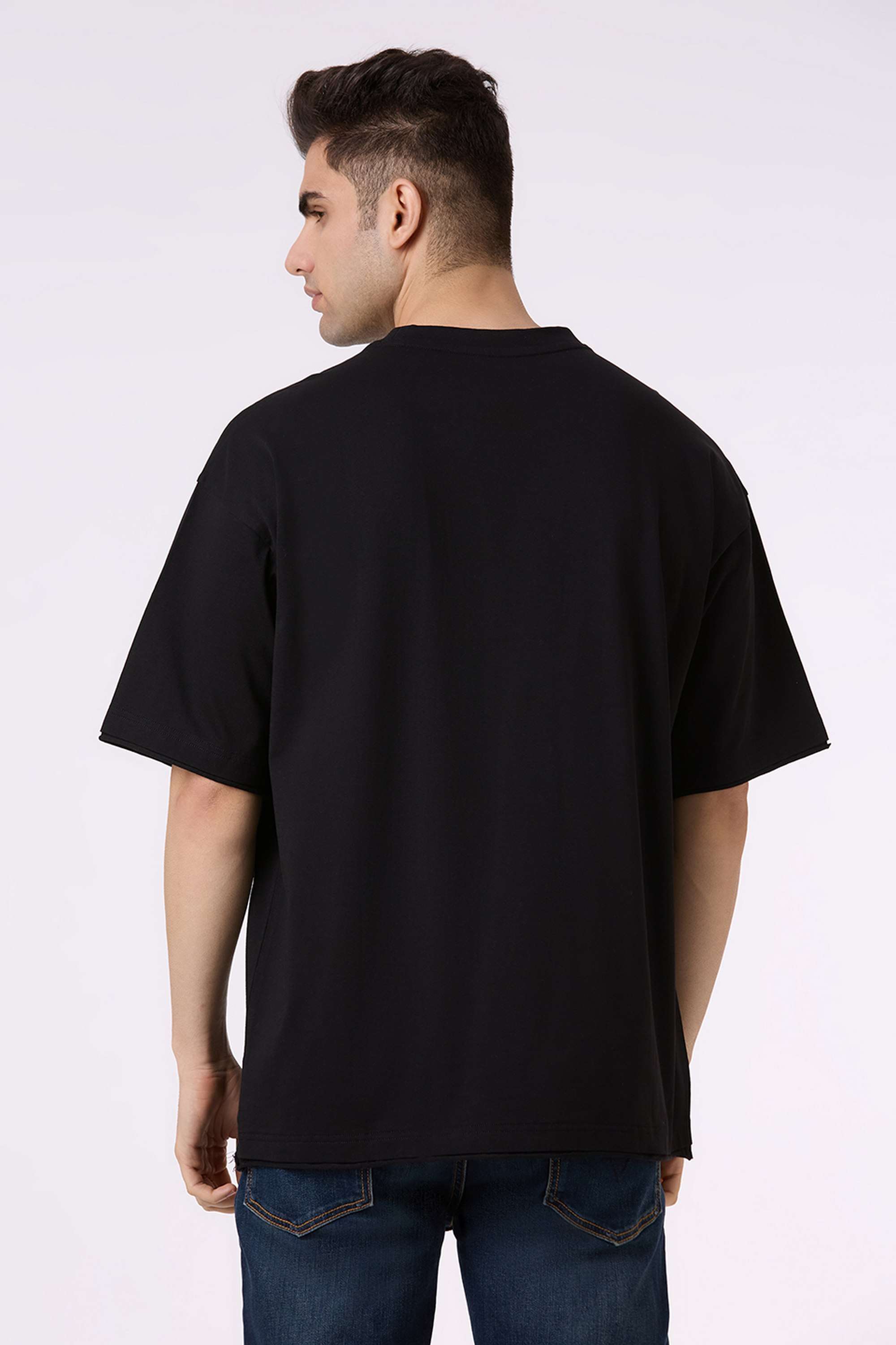 Solid-Cotton-Oversized-Fit-Men-T-Shirt