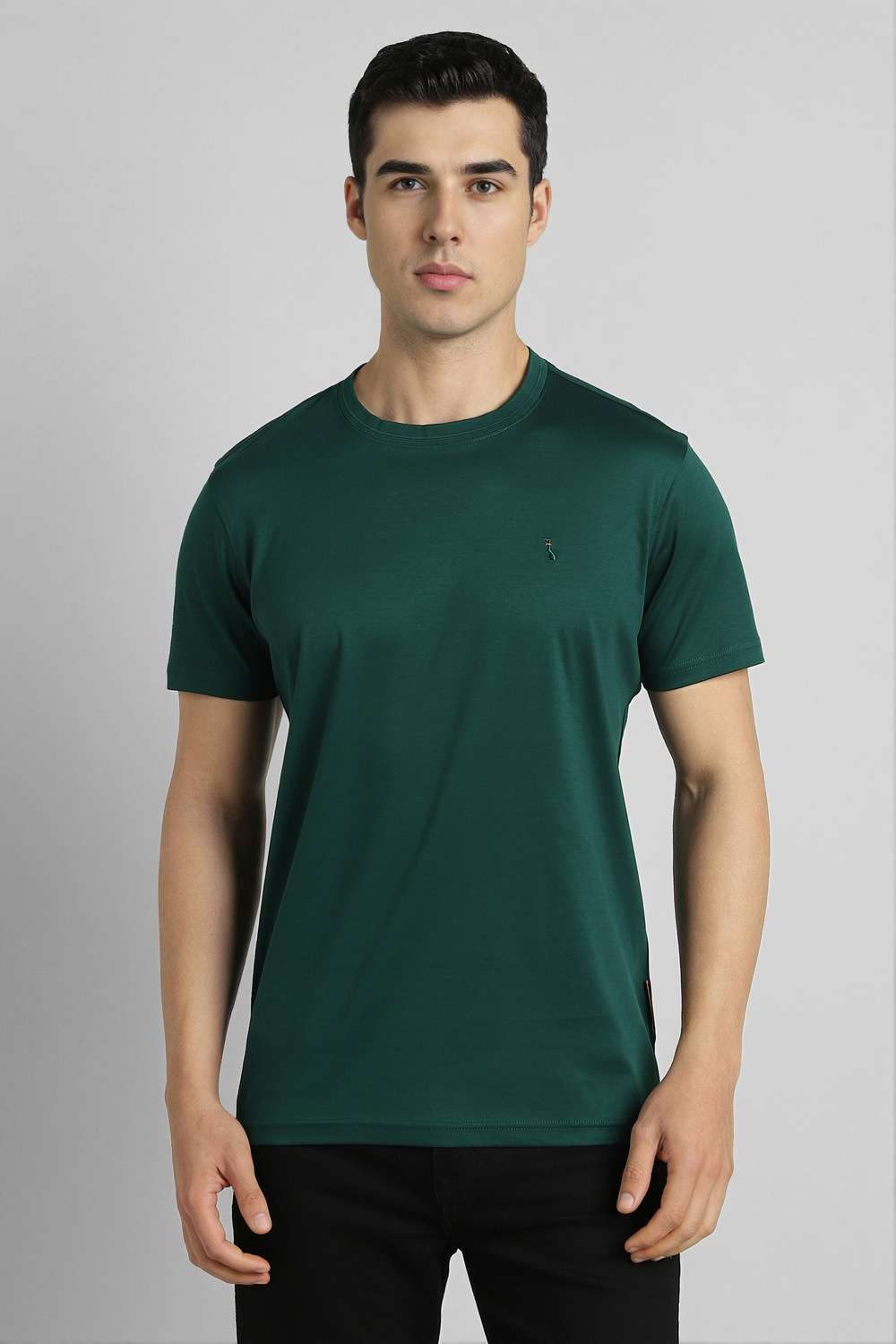 Solid-Cotton-Slim-Fit-Men-T-Shirt