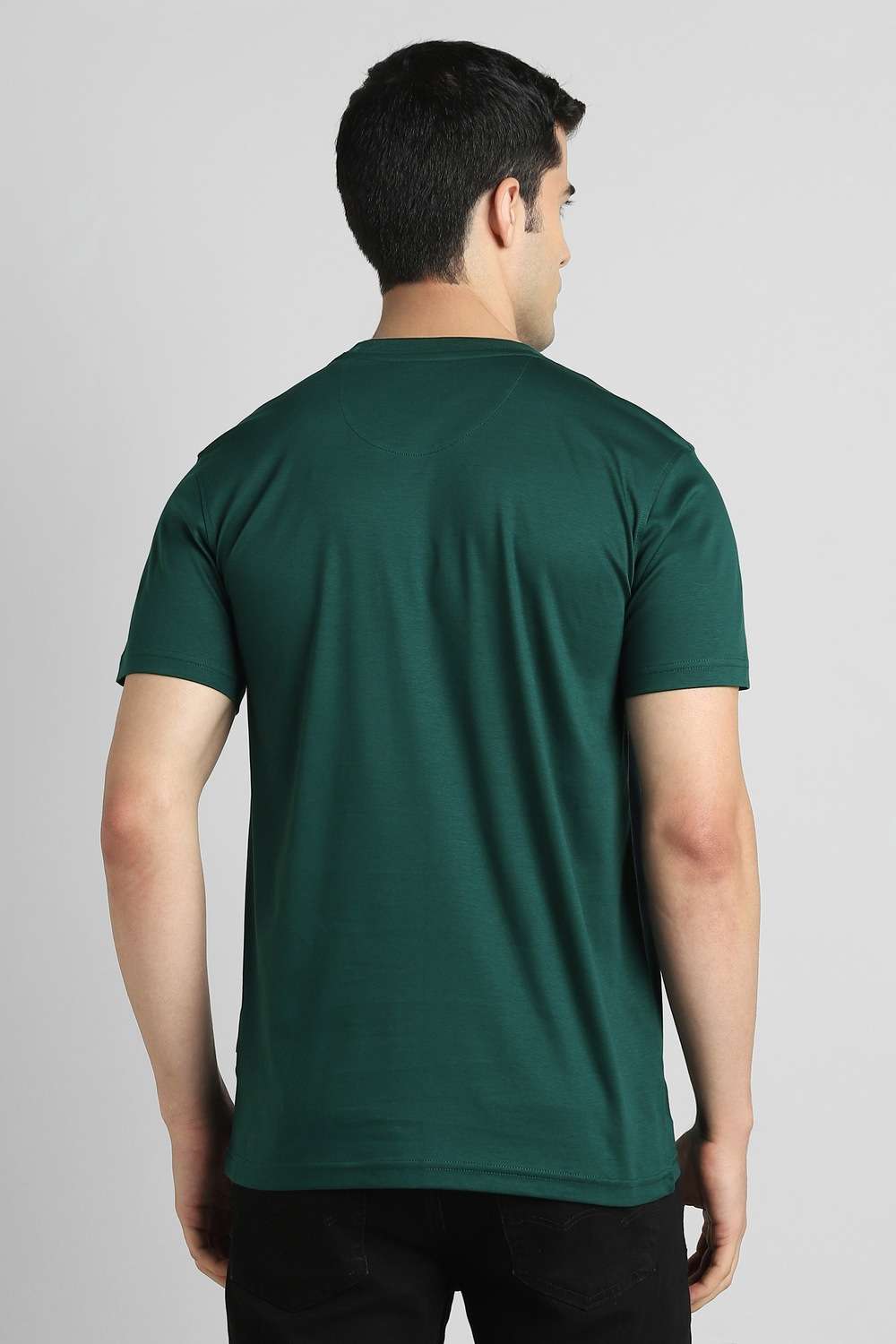 Solid-Cotton-Slim-Fit-Men-T-Shirt