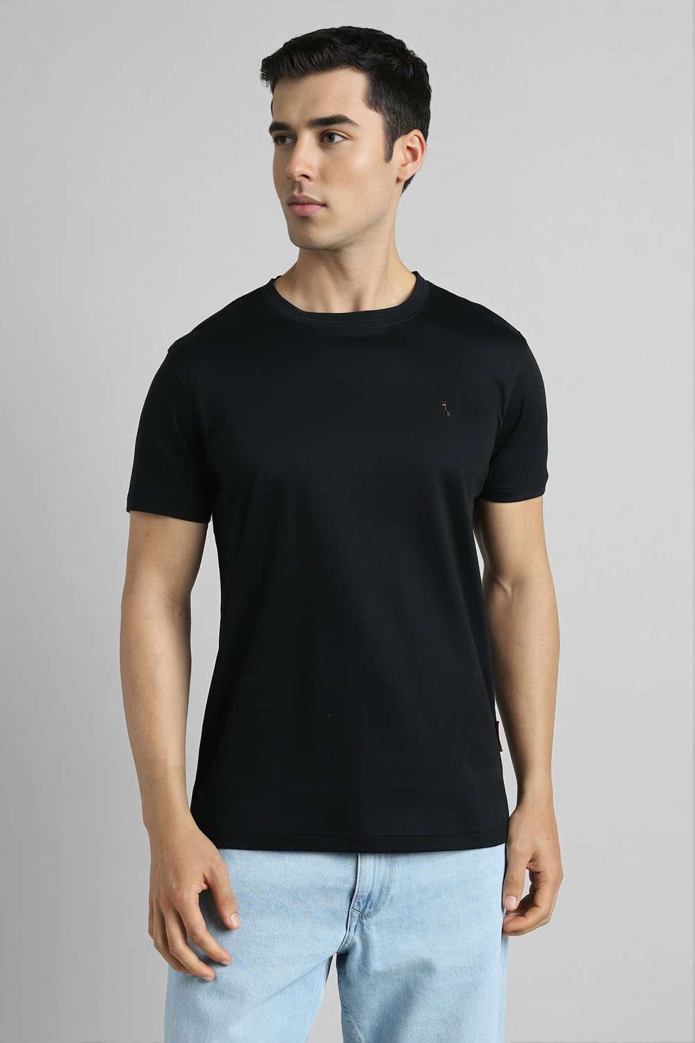 Solid-Cotton-Slim-Fit-Men-T-Shirt
